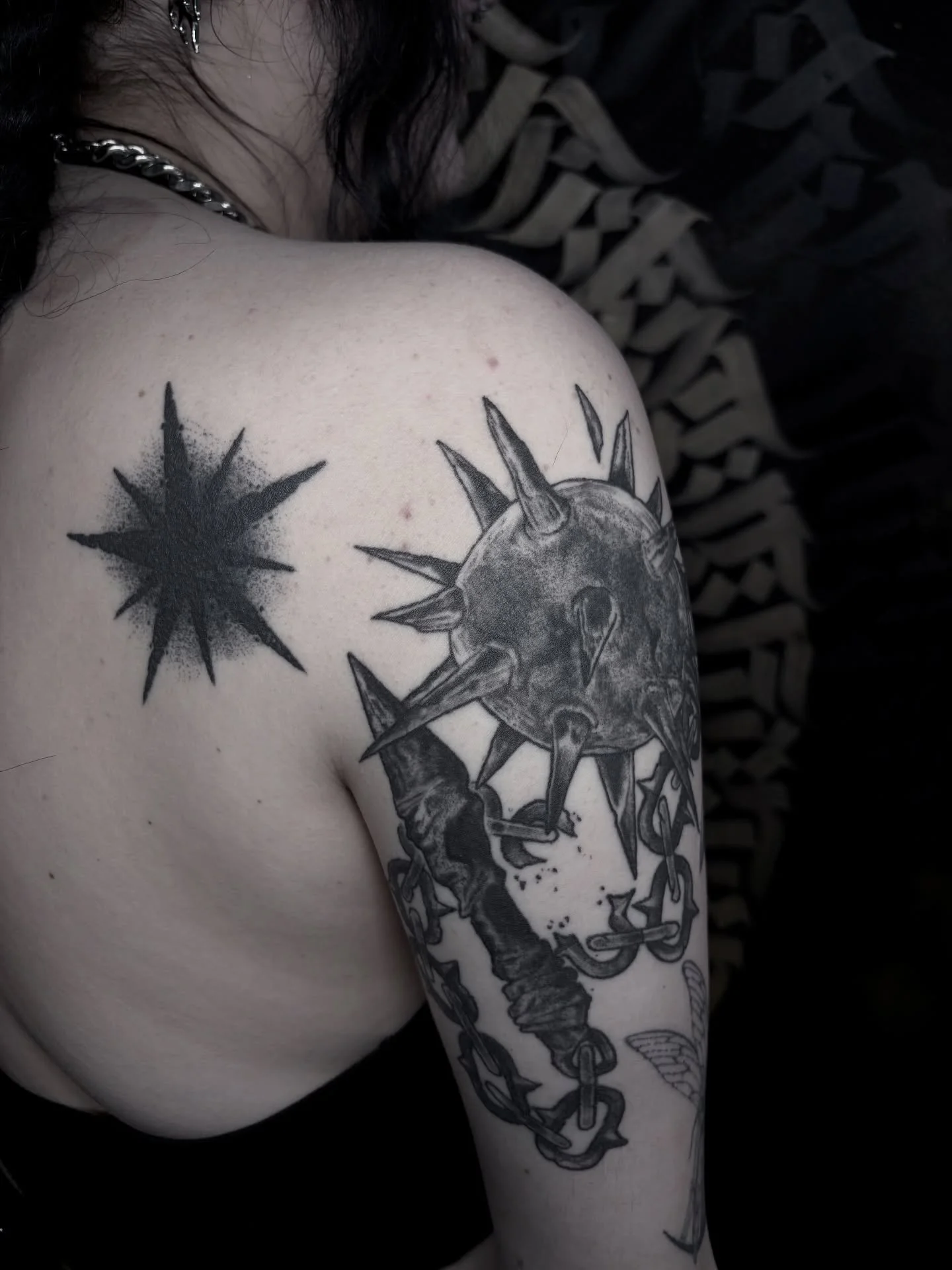 Healed flail on Abbie ⛓️&zwj;💥🖤
✷
@dagrentattoostudio Dunfermline, Fife 
✷
✷ Enquiry form link in bio ⛓️&zwj;💥
✷

#Tattoo #flailtattoo #blackwork