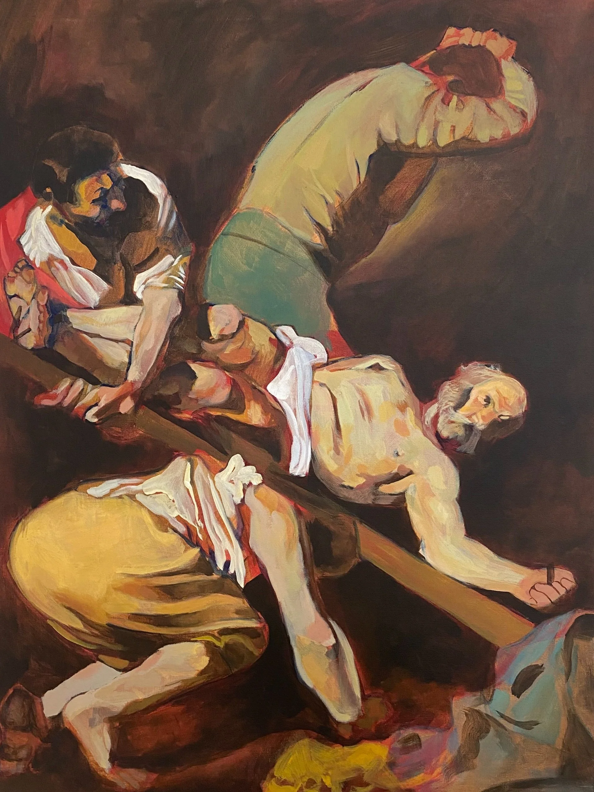 Study of Crucifixion, 2022, acrylic paint on stretched canvas