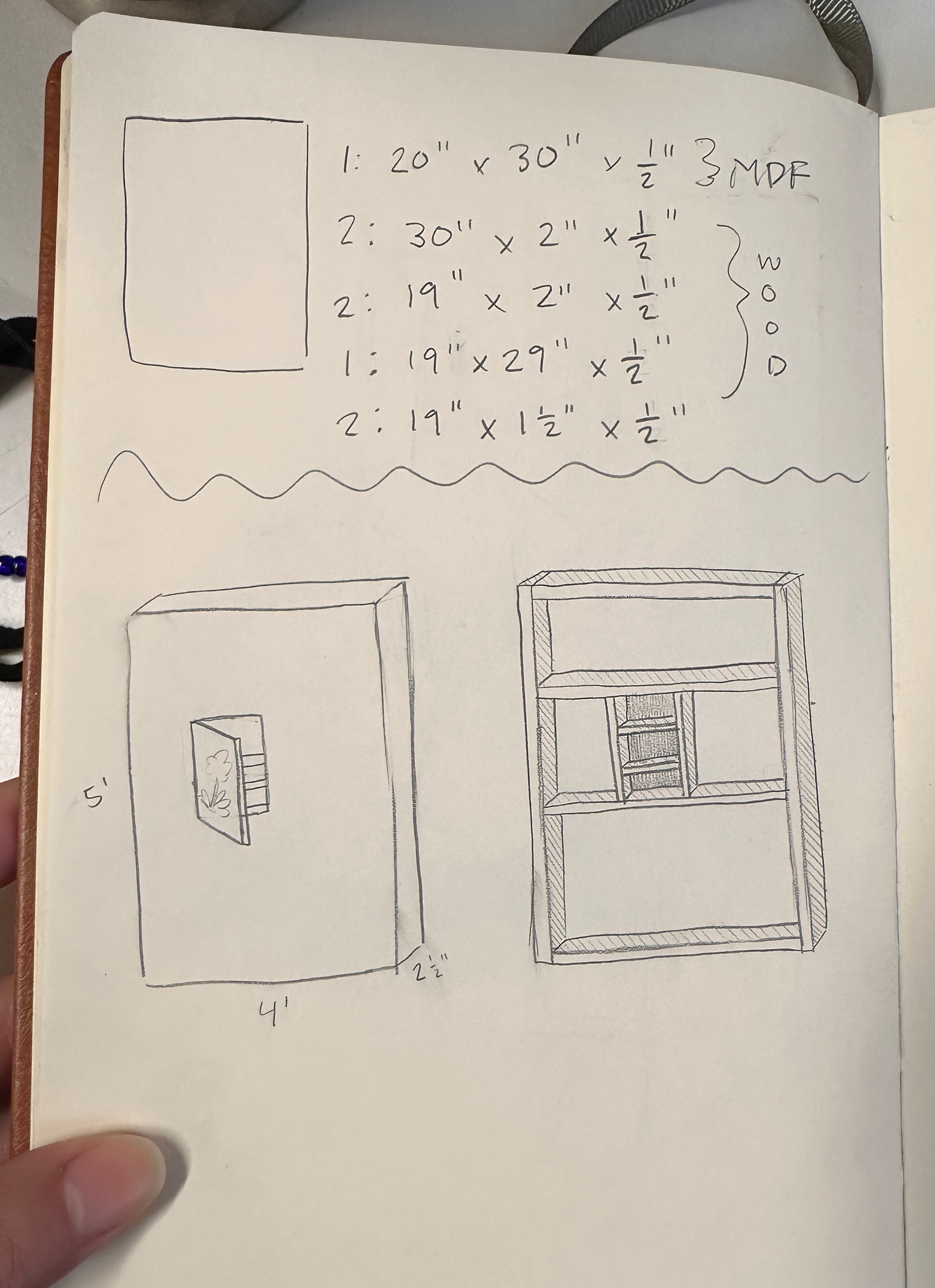 the sketch of the design