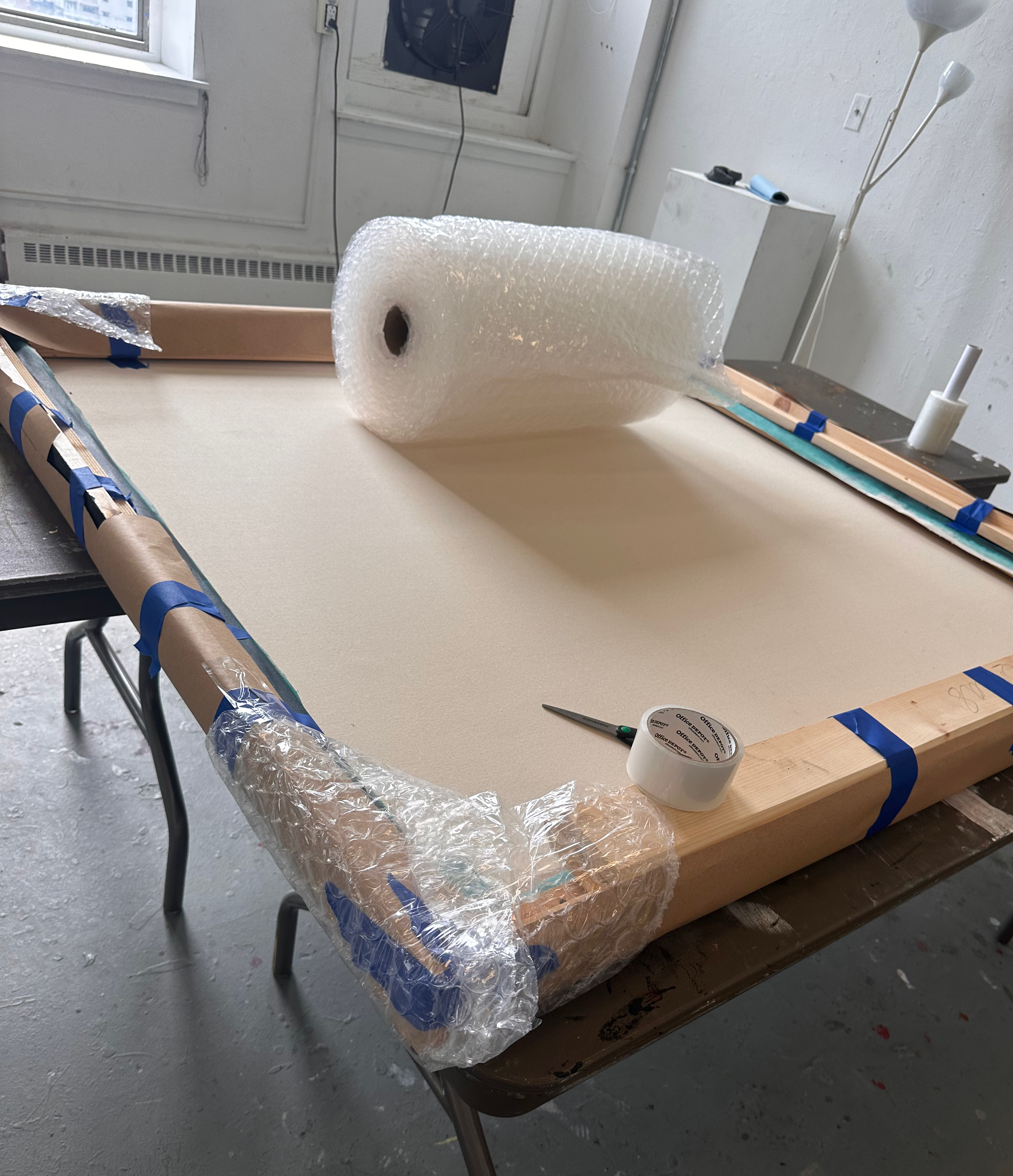 packing pieces to go to the gallery