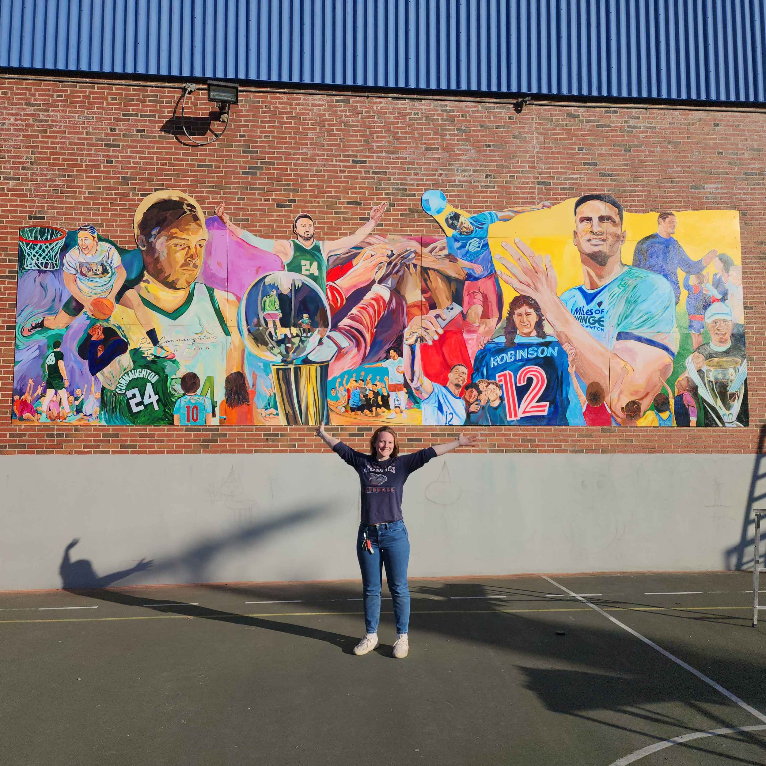 the full piece, with megan for scale!