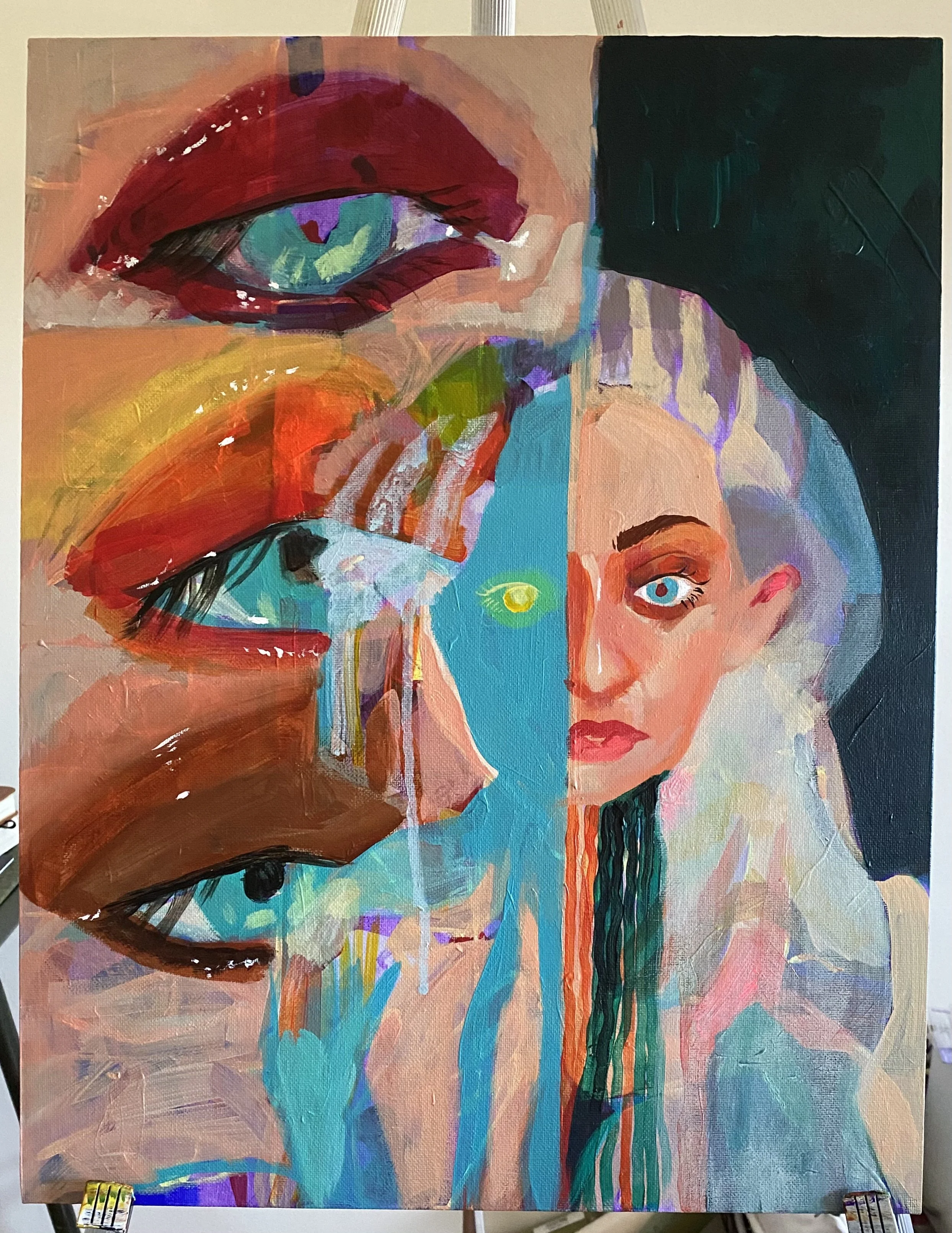 Untitled 1, 2021, acrylic paint on panel