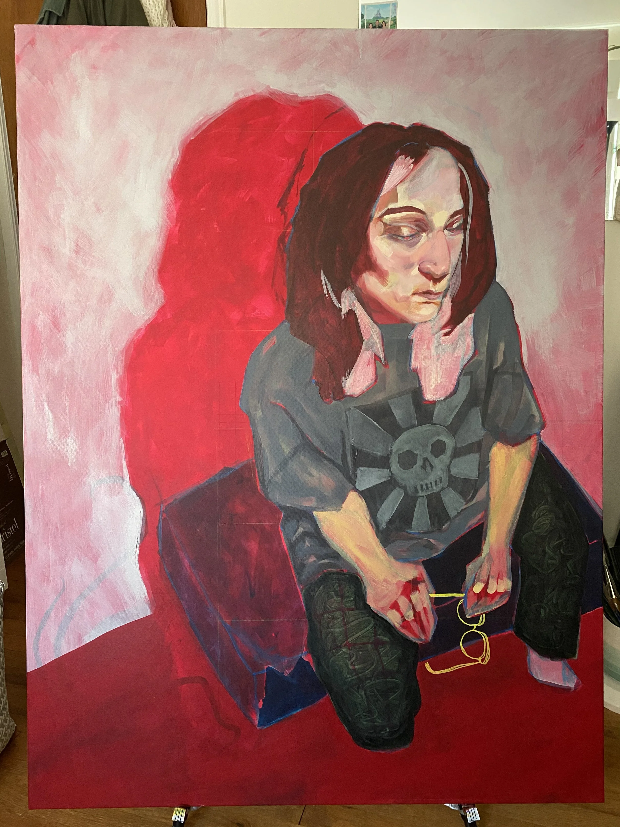 Self Portrait, 2021, acrylic paint on stretched canvas