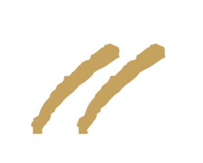 Two beige claws with black tips on a black background.