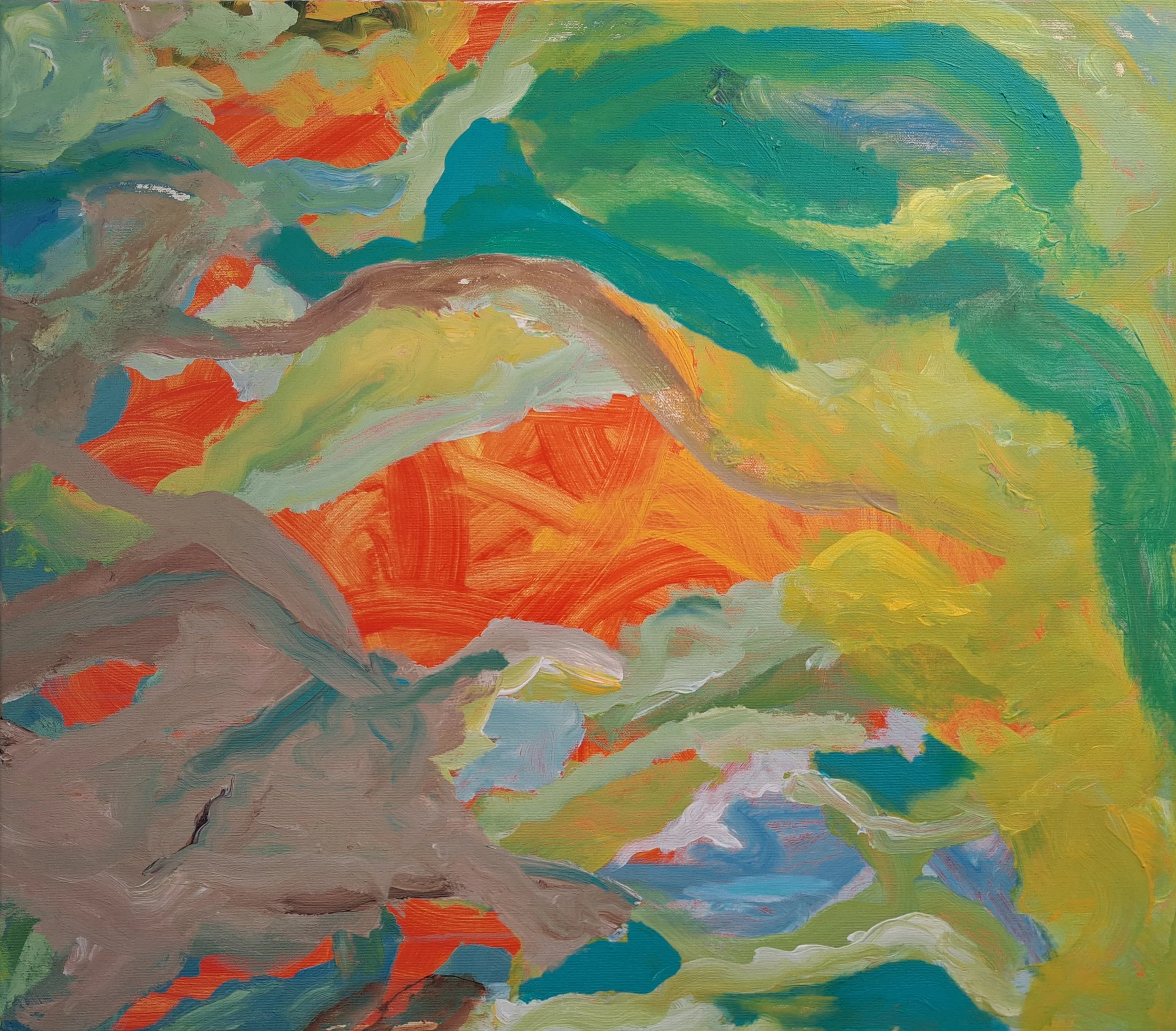 Soria Moria, 2022, akryl på lerret, 60x70 cm