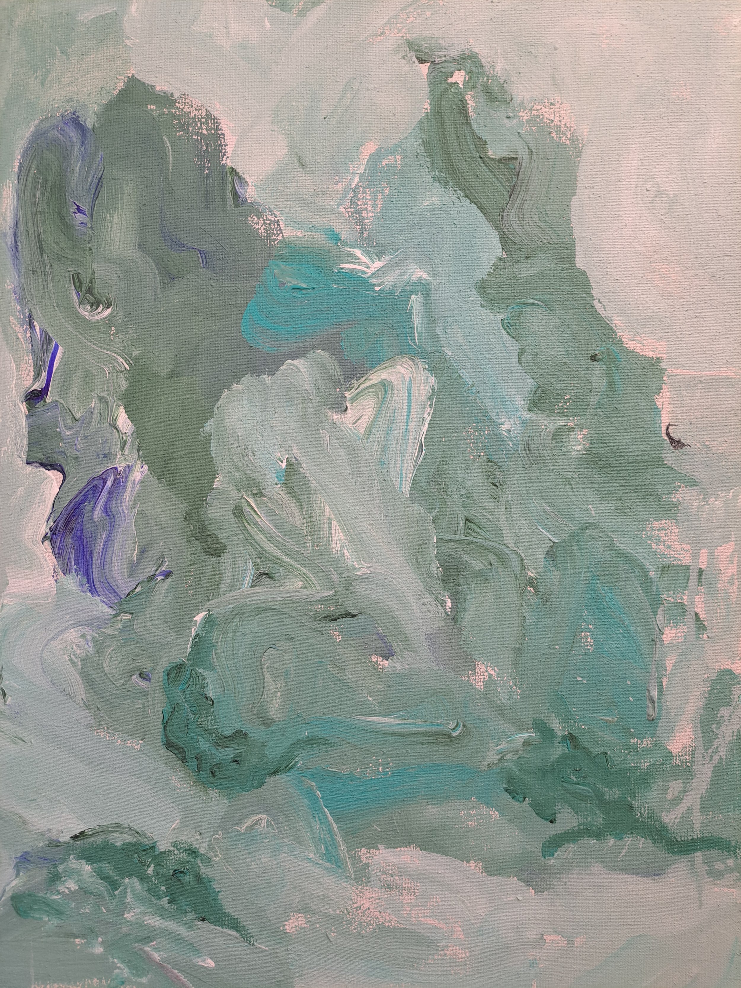 Støvset, 2022, akryl på lerret, 75x65 cm