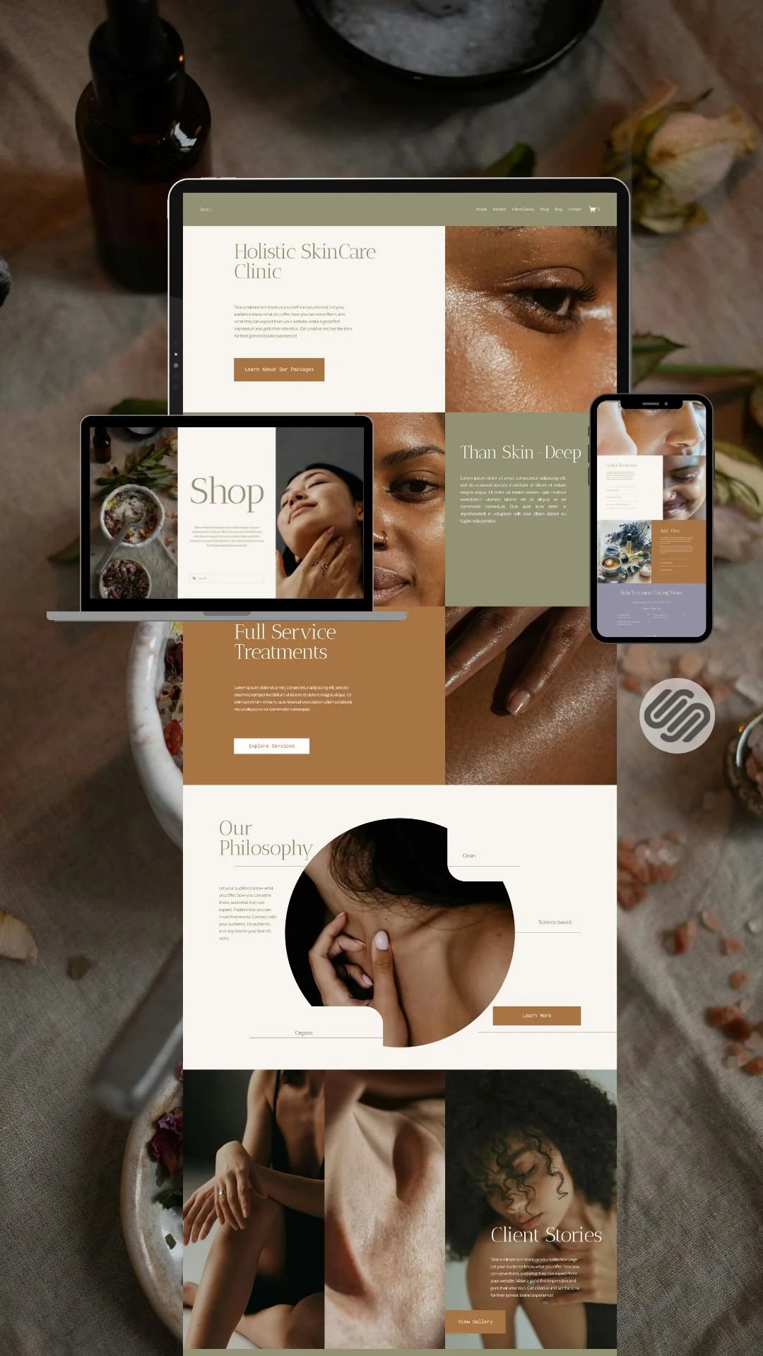 Inara Squarespace Website Template
