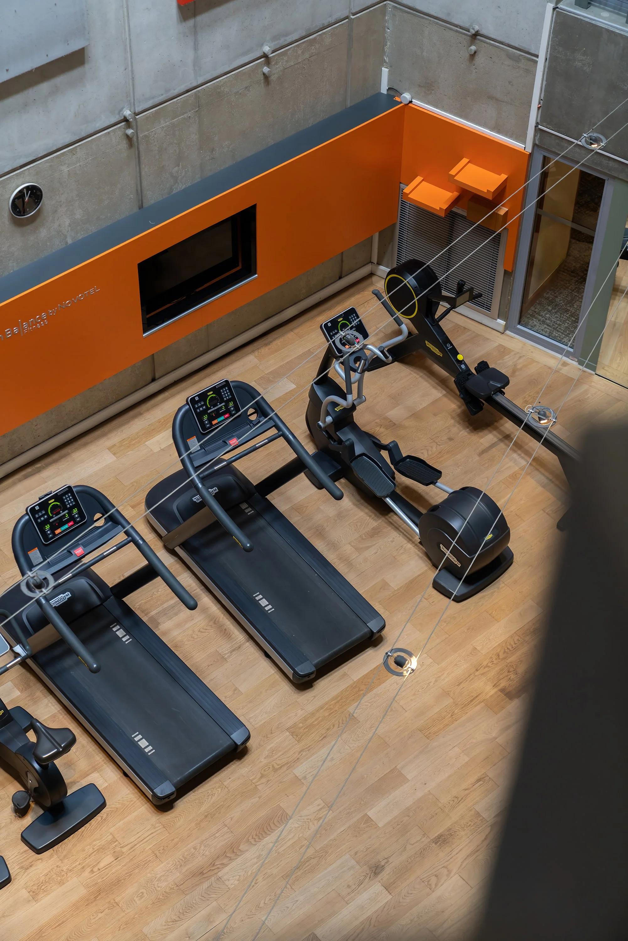 Photographie de la salle de sport d'un hôtel