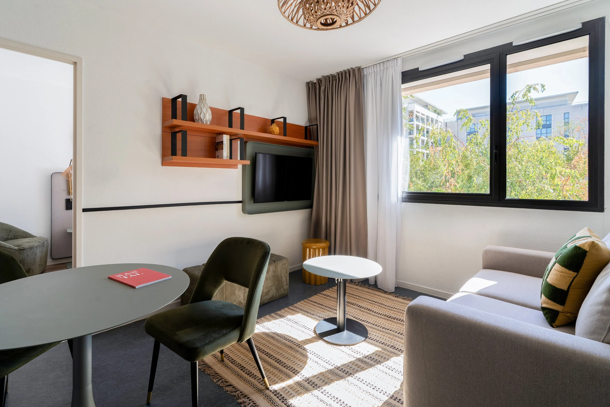 Photographie d'une chambre d'hôtel
