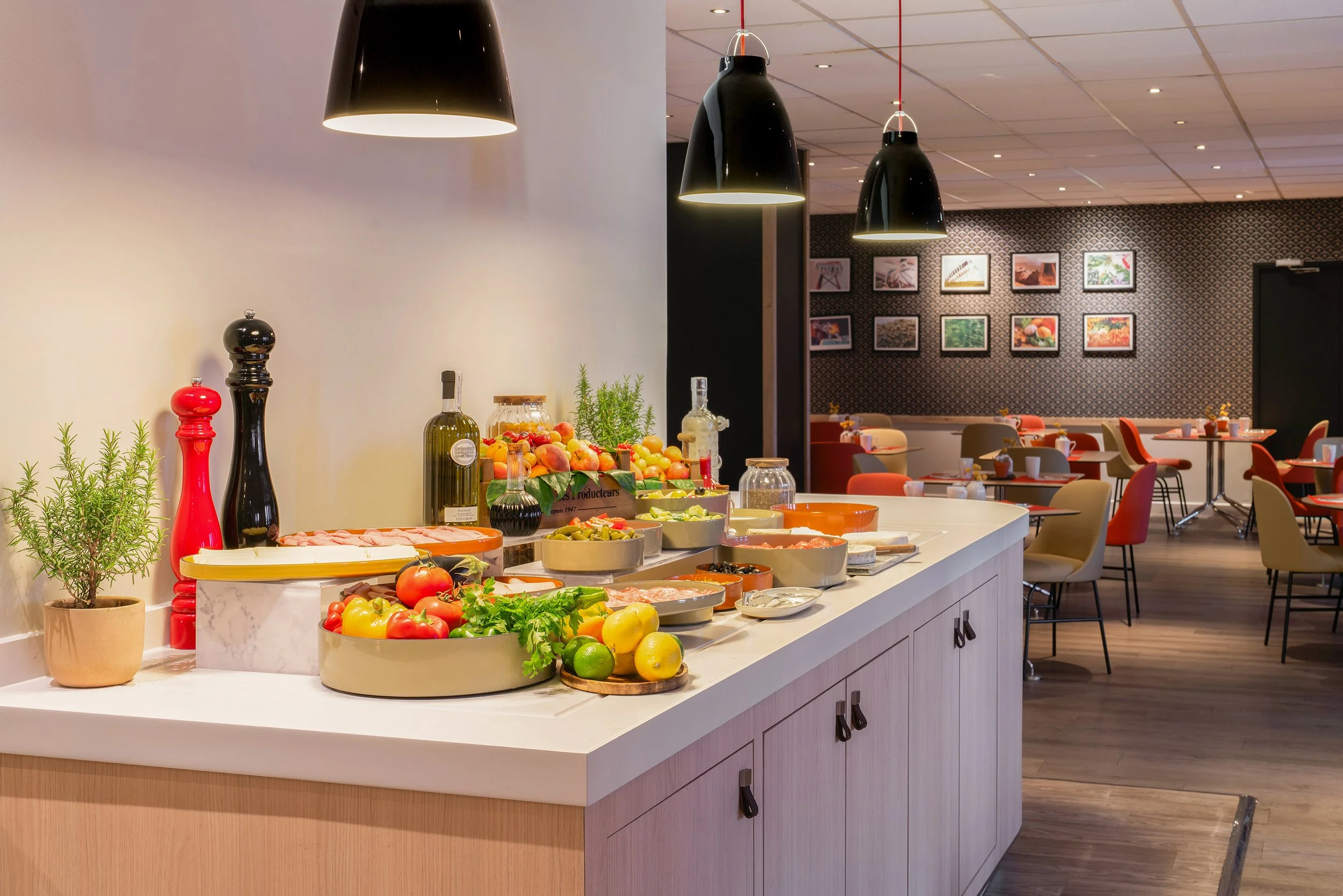 Photographie du buffet petit-déjeuner d'un hôtel
