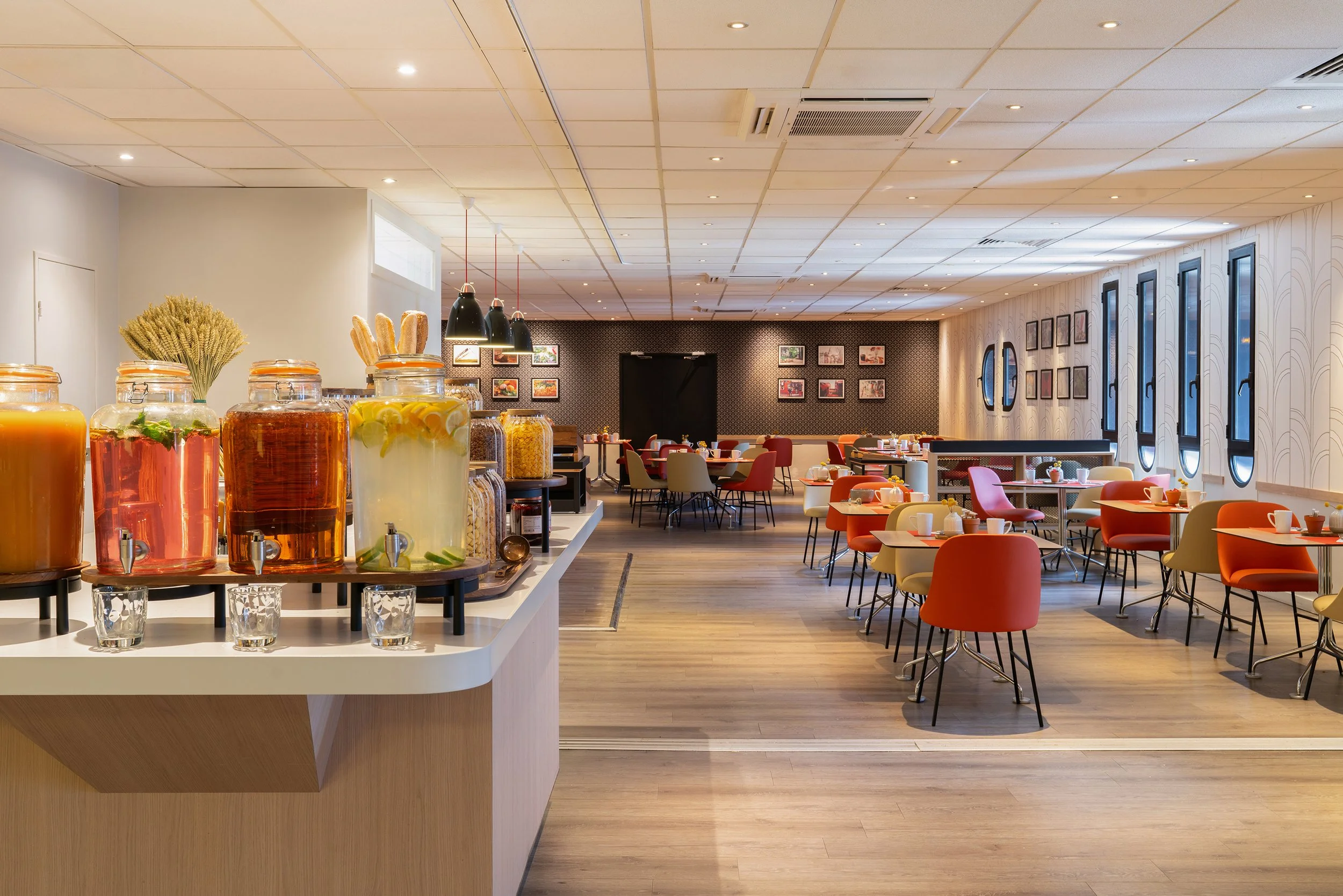 Photographie du buffet petit-déjeuner d'un hôtel