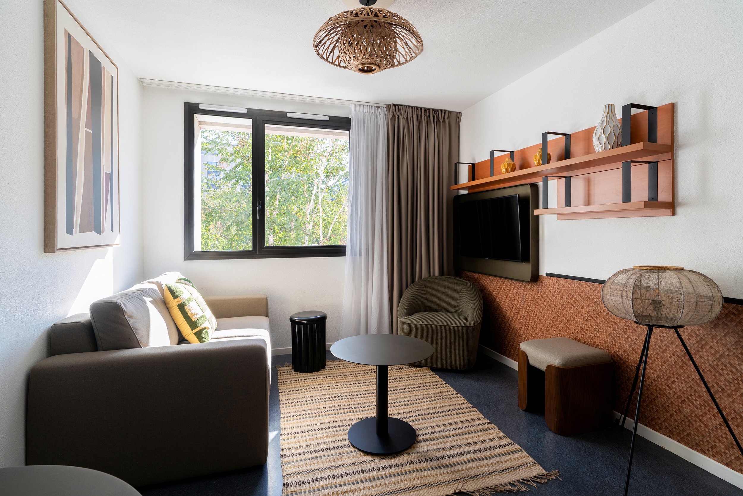 Photographie d'une chambre d'hôtel