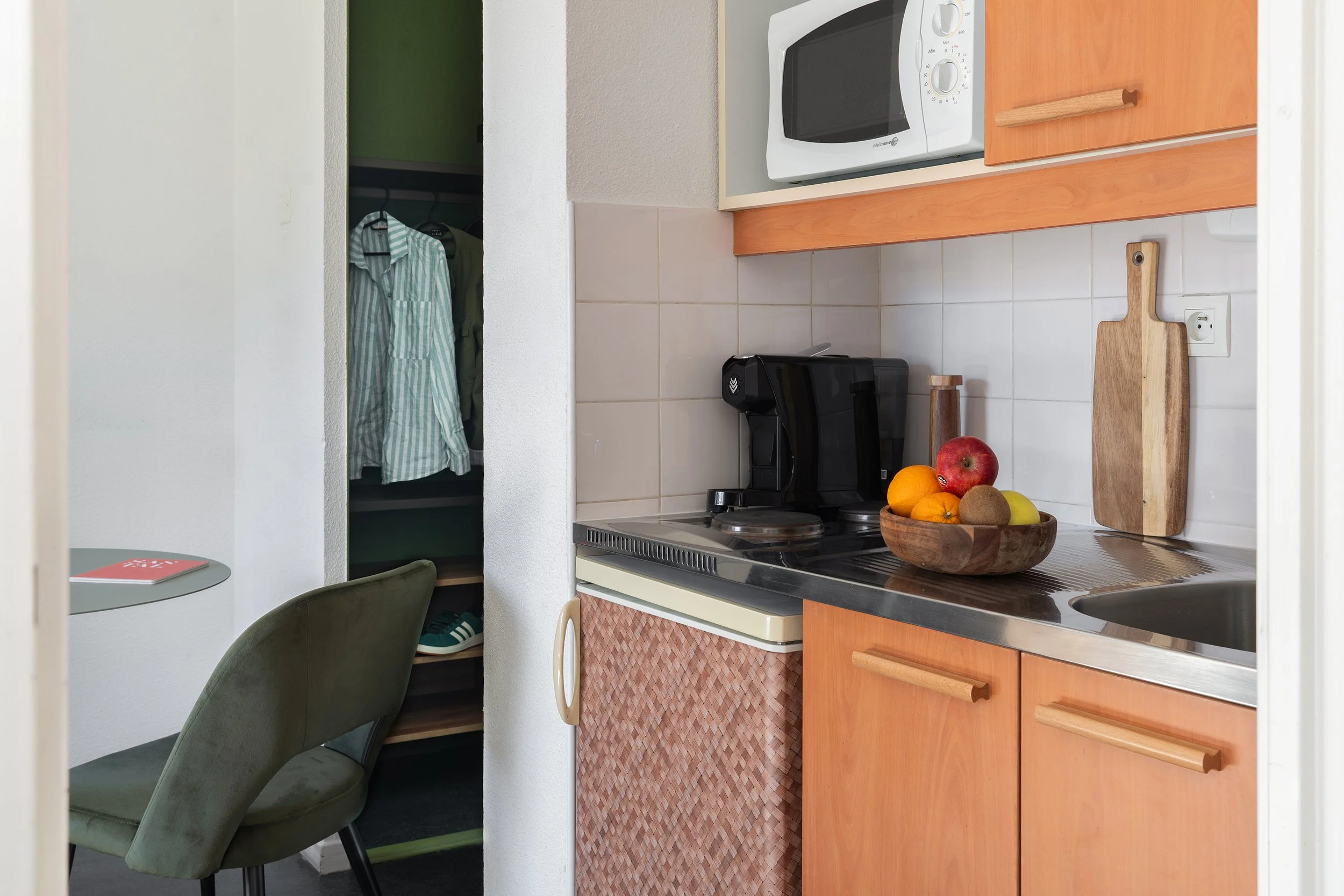 Photographie d'une cuisine d'une chambre d'hôtel