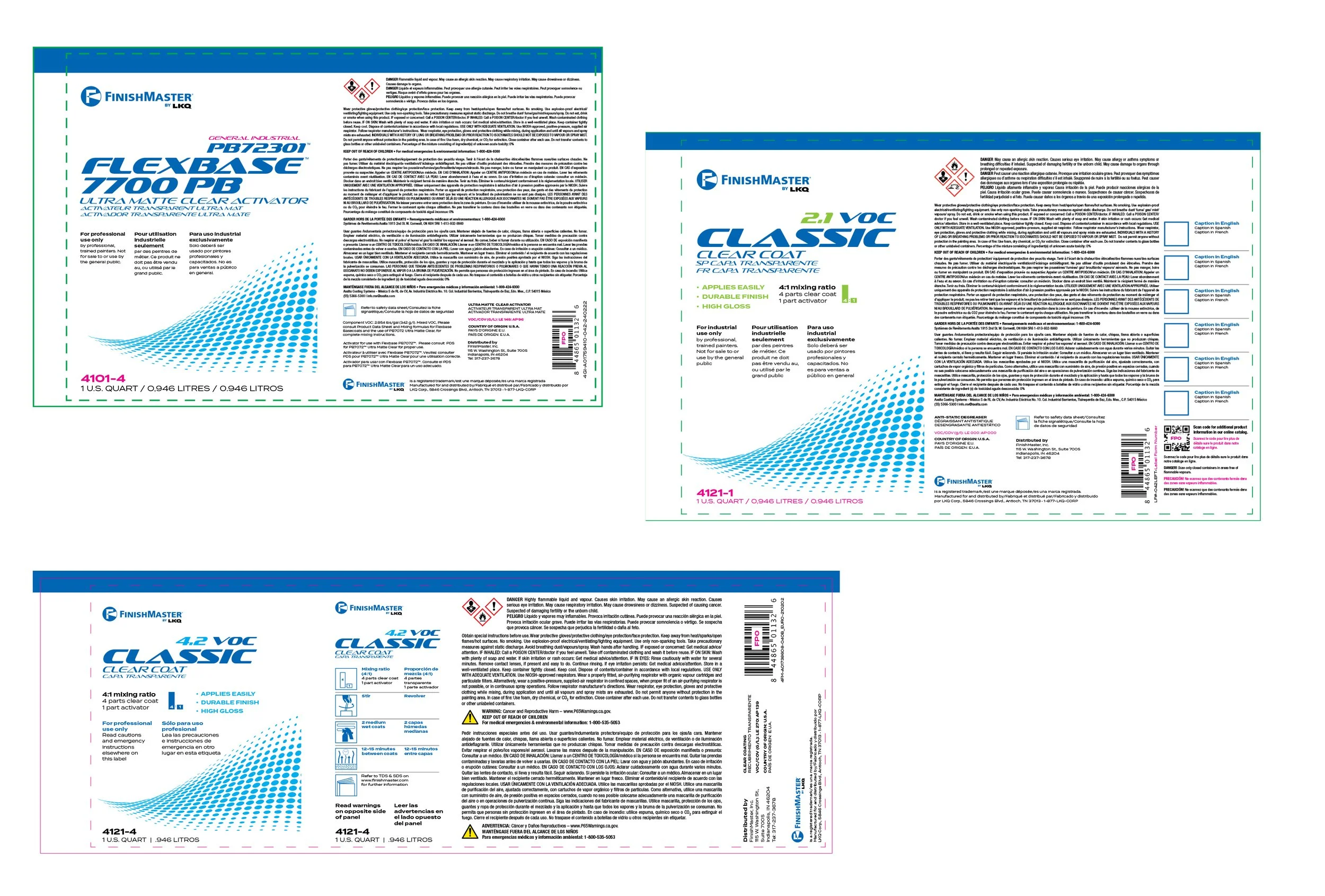 Axalta - Production on various product labels