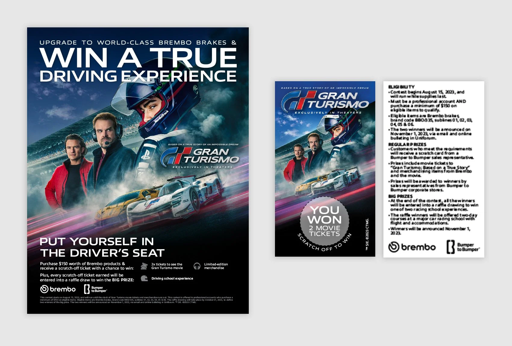 Brembo Flyer & Scratch Off Ticket | Production
