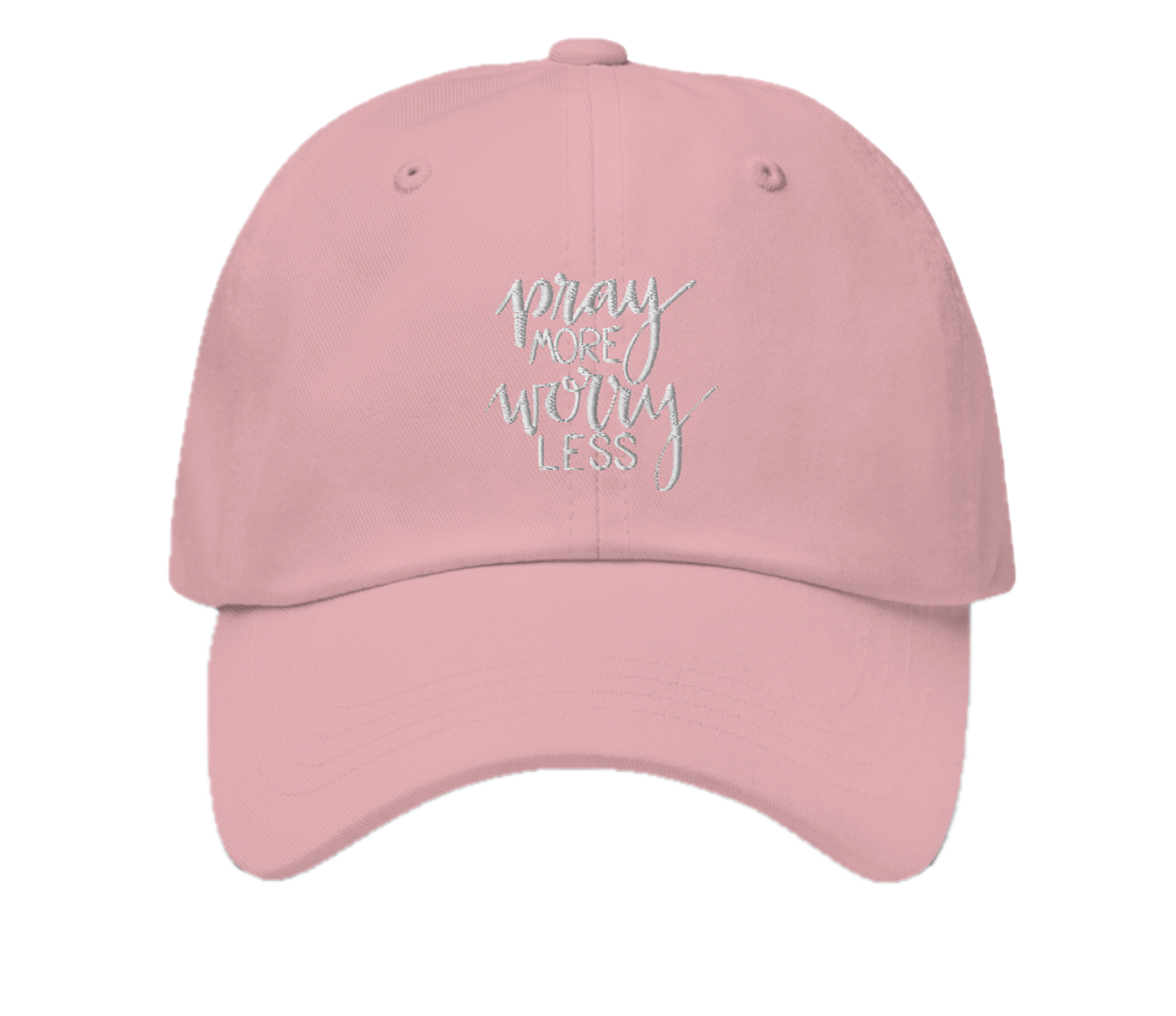 pray more dad hat in pink