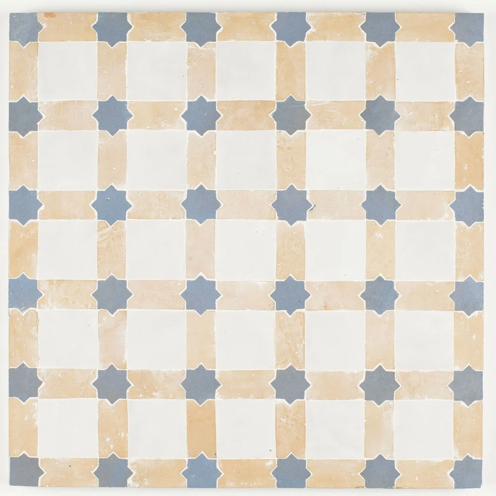 Safi Mosaic in Blue Thistle, Silk, and Earth
