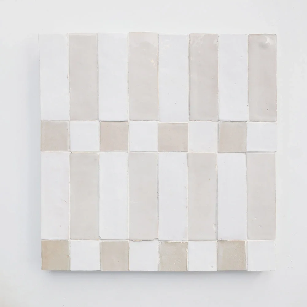 Amzrou Mosaic in Chalk, Silk and Wheat