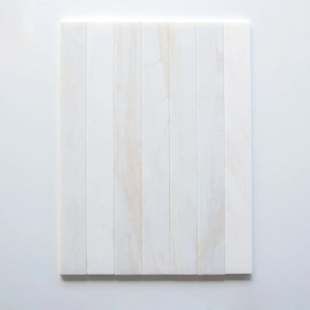 Mystery White Tumbled & Leathered 2"x18"