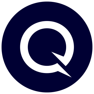 Q logo with a stylized letter Q inside a black circle.