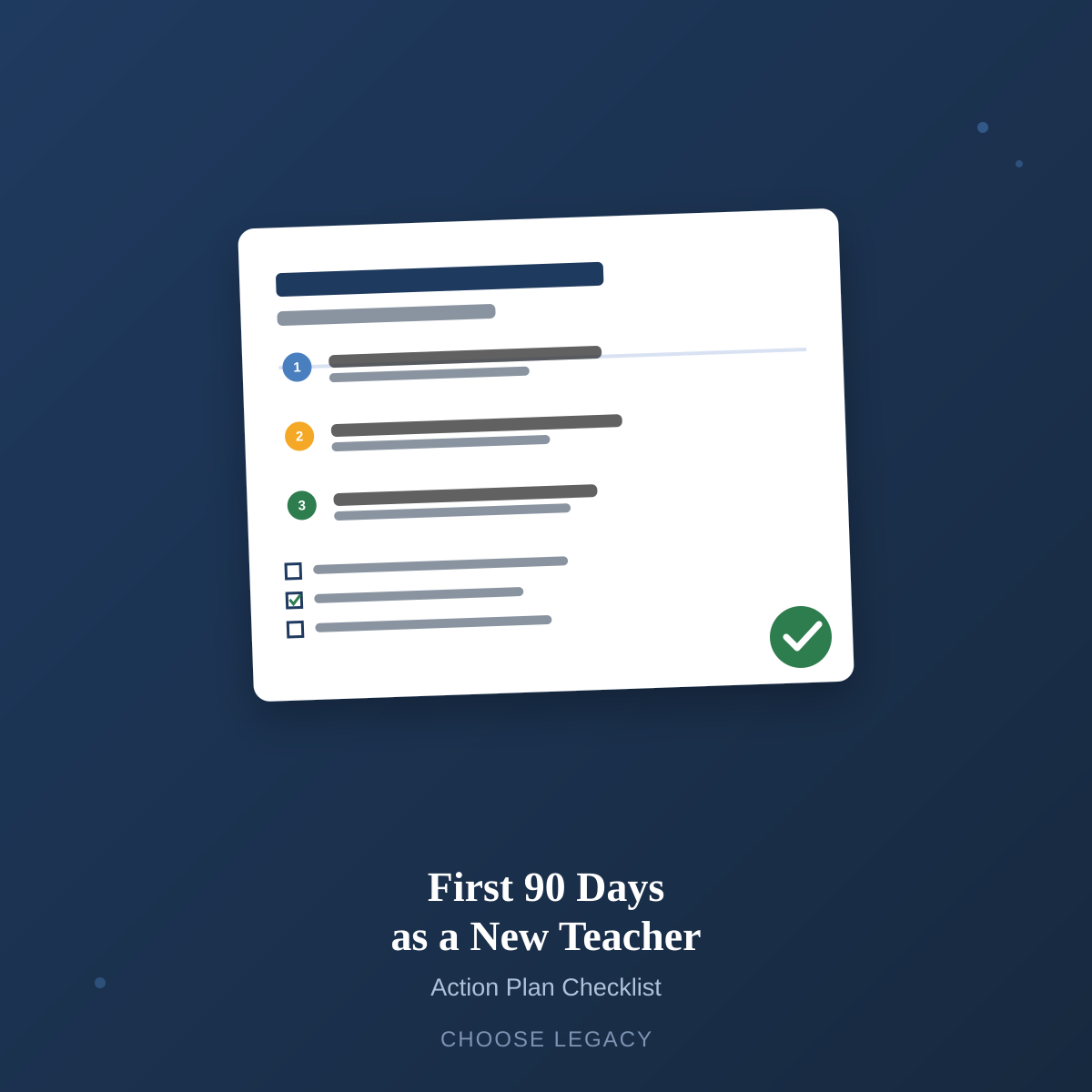 First 90 days New Teacher Checklist