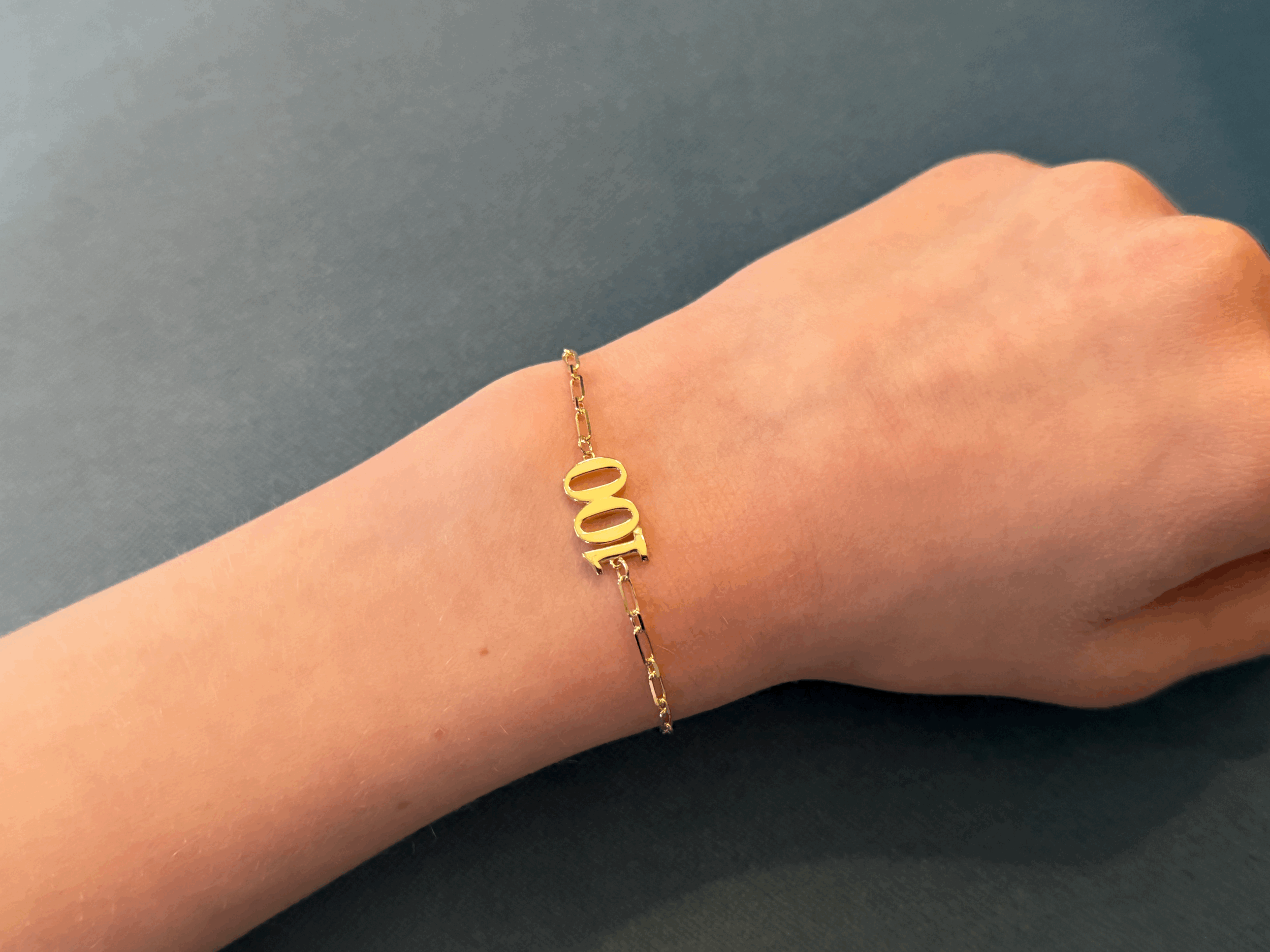 Gold Paperclip Bracelet