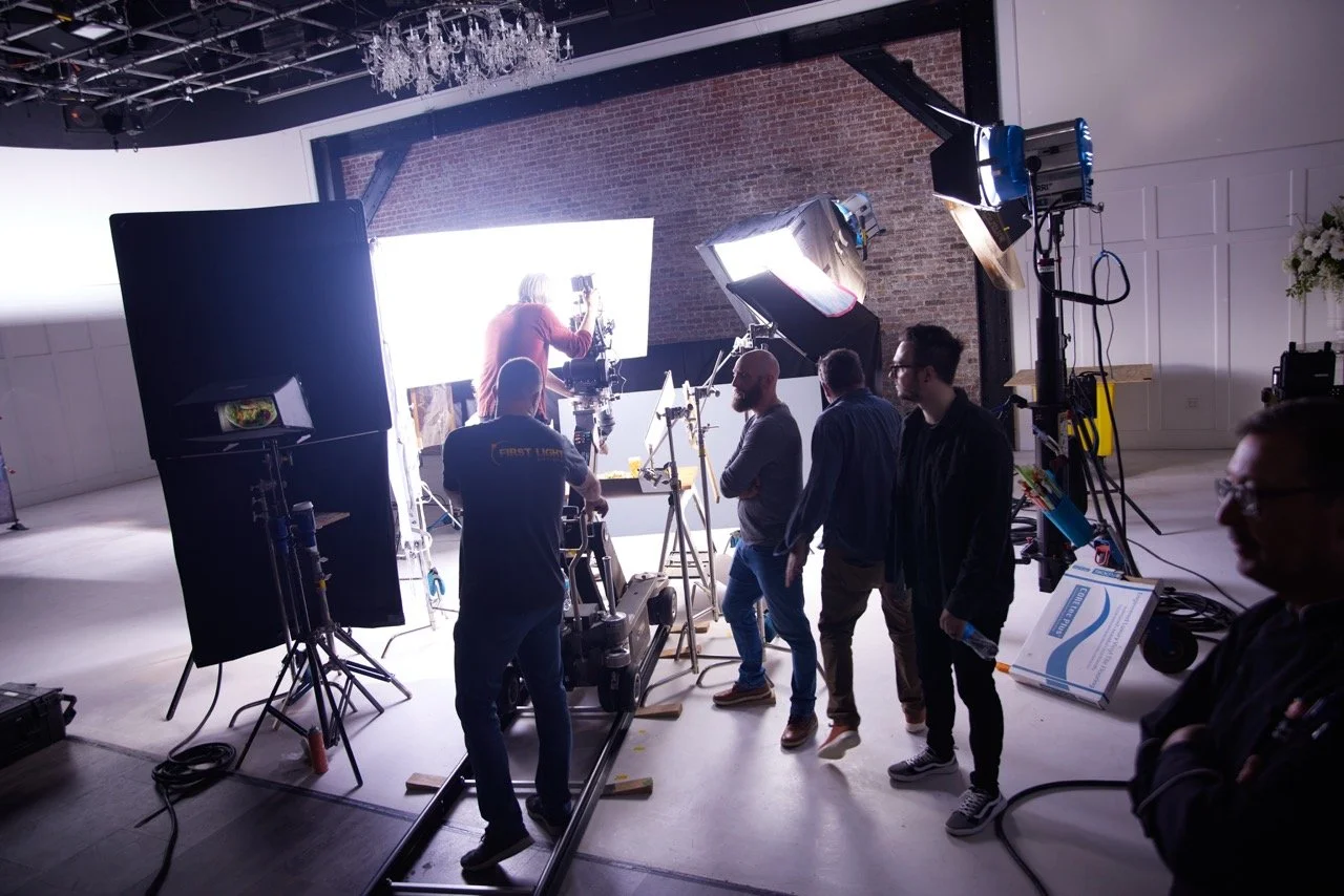 Pittsburgh video production crew in studio with Greater Than Productions