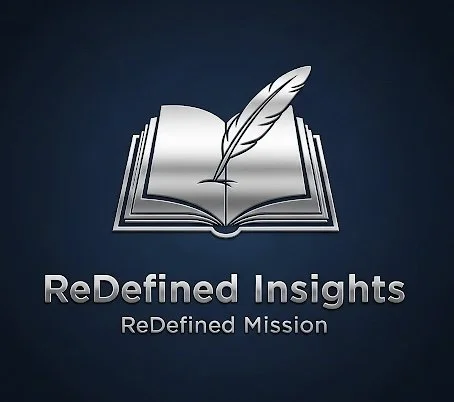 ReDefined Insights logo with open book and quill pen, representing Jeffrey T. Crick’s Christian blog on leadership, faith, recovery, and personal growth.