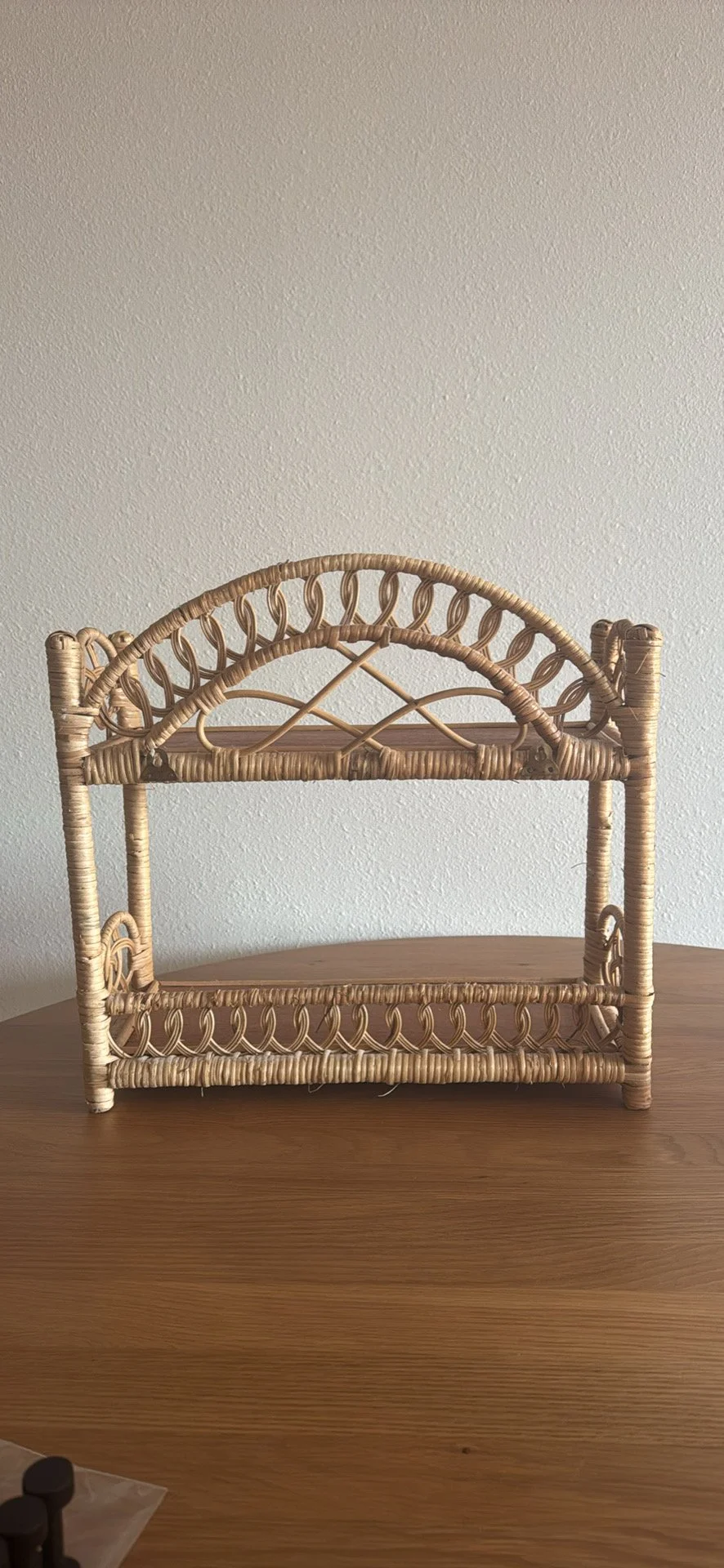 Rattan Two-Tier Shelf