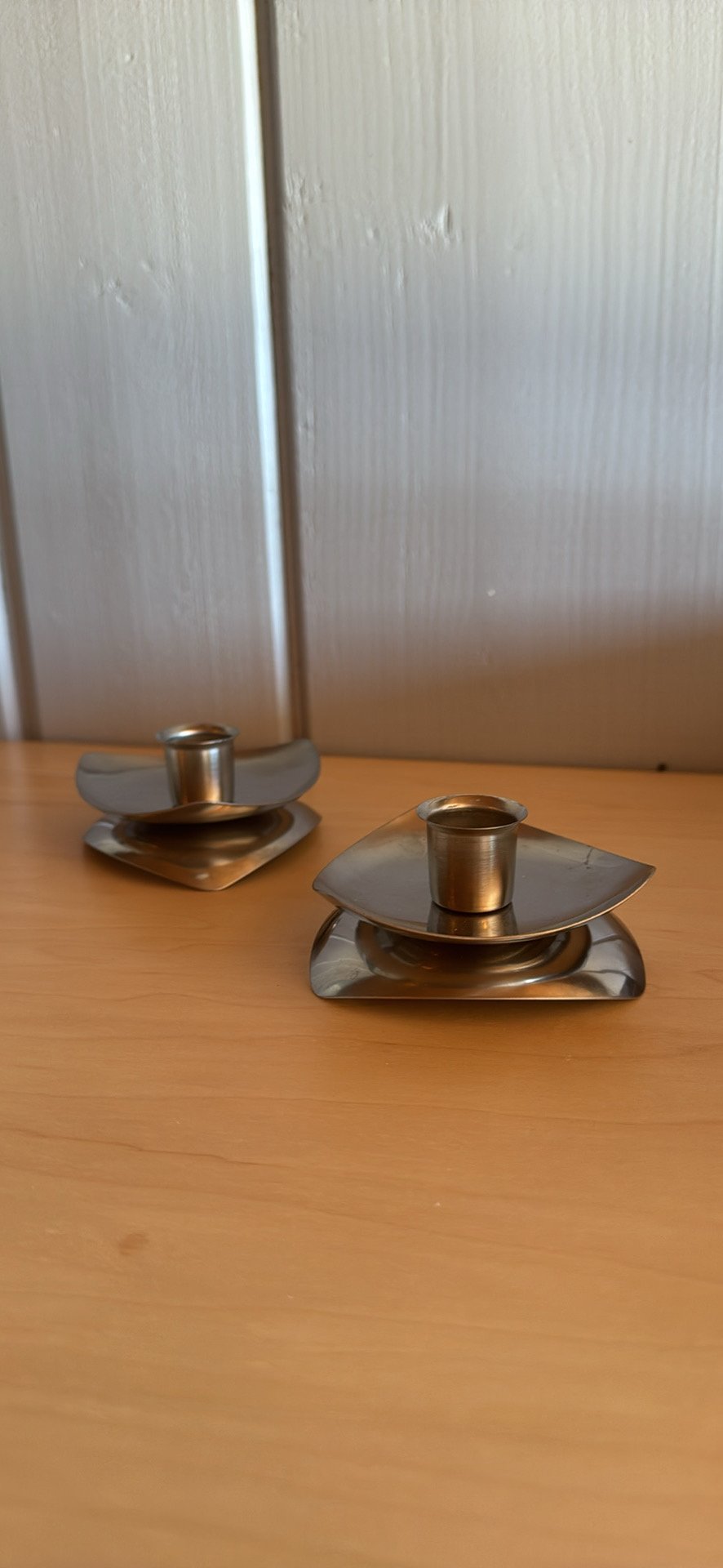 Stainless Steel Tapered Candle Holders
