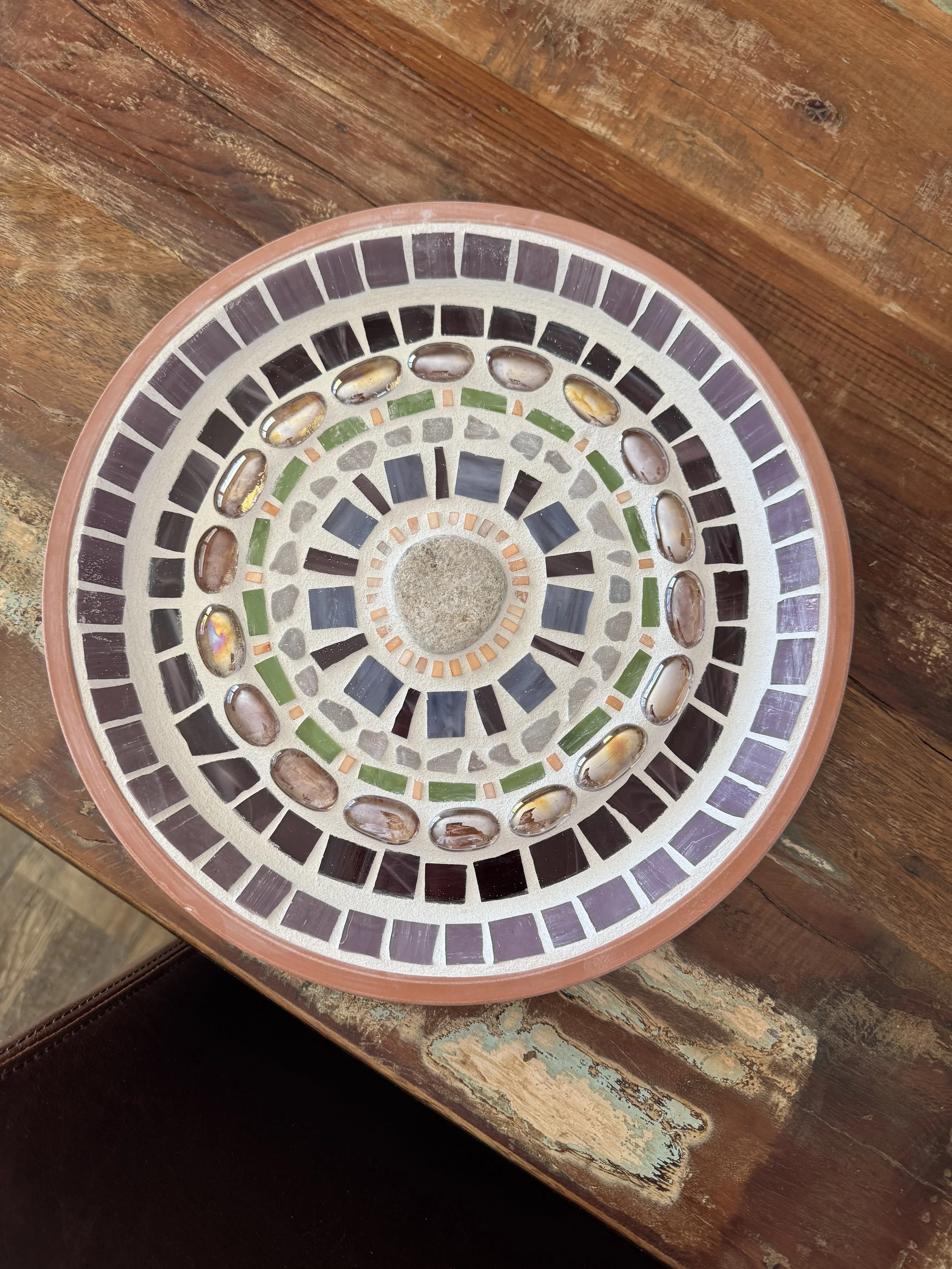 Mosaic Bird Bath