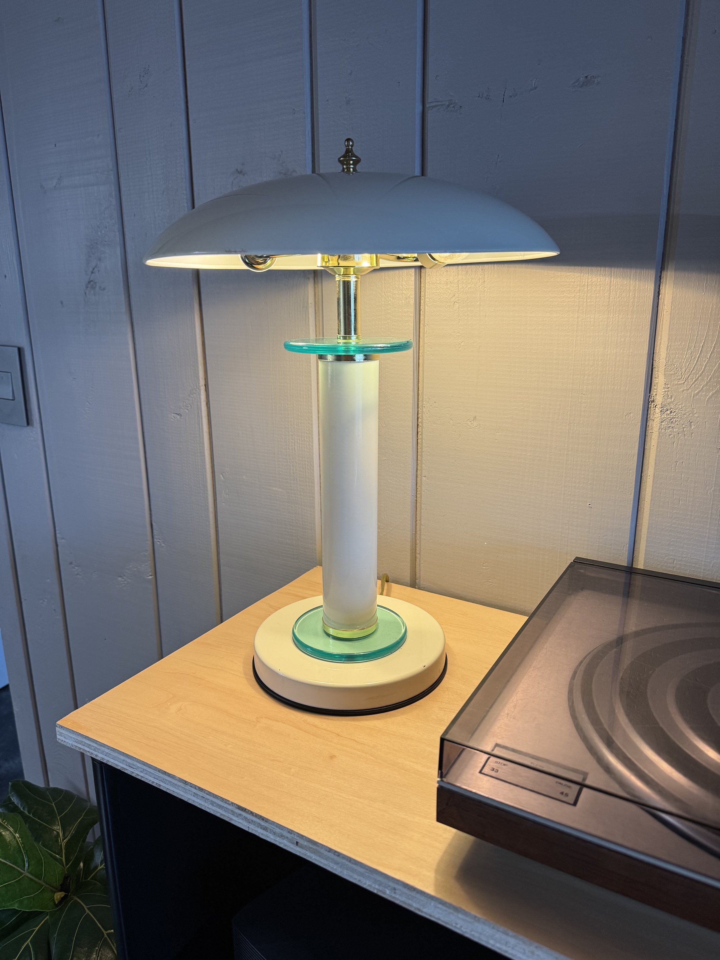 Vintage 1970s Mushroom Table Lamp - Space Age Retro Lighting