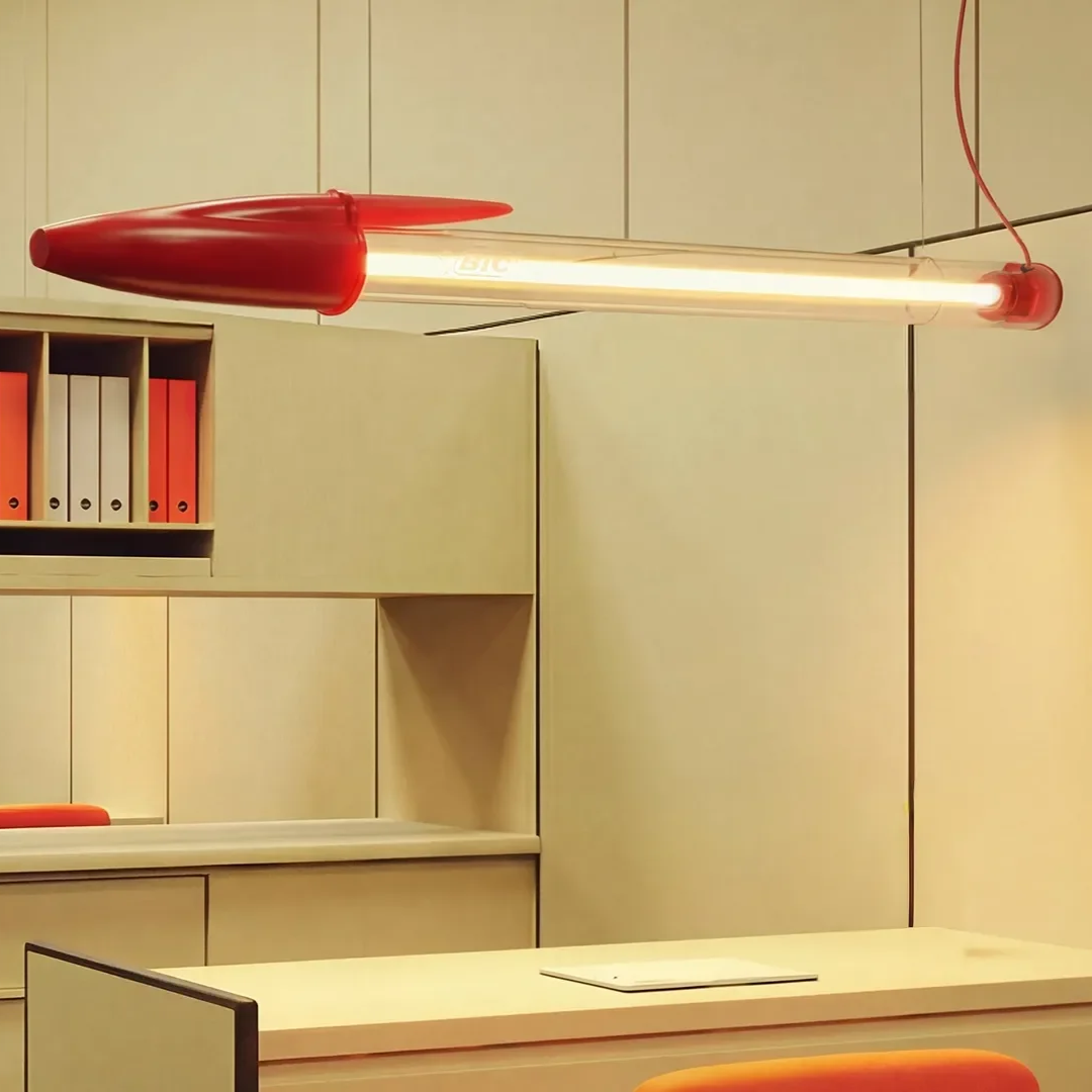 The Bic Cristal Pen That is 5.8 feet Long and Lights up