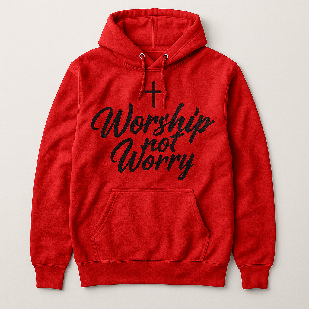 WNW Red Unisex Hoodie w/ Black Logo