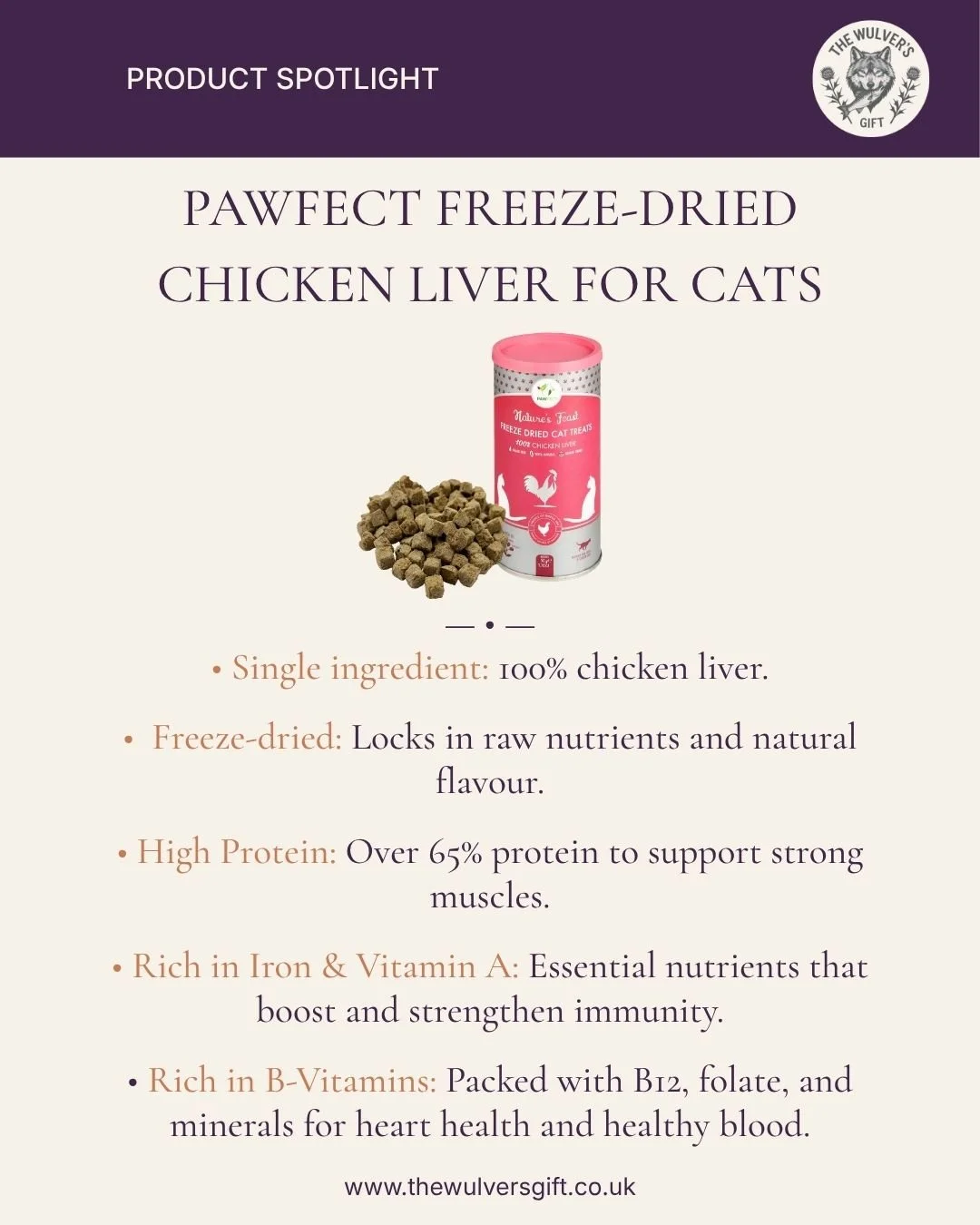 The healthy snack your cat is waiting for! 😼 Shipped straight to your doorstep. 👇

We love carrying Pawfect Nature&rsquo;s Feast Chicken Liver Treats&mdash;the single-ingredient superpower your cat's snack routine has been missing.

Why we chose to