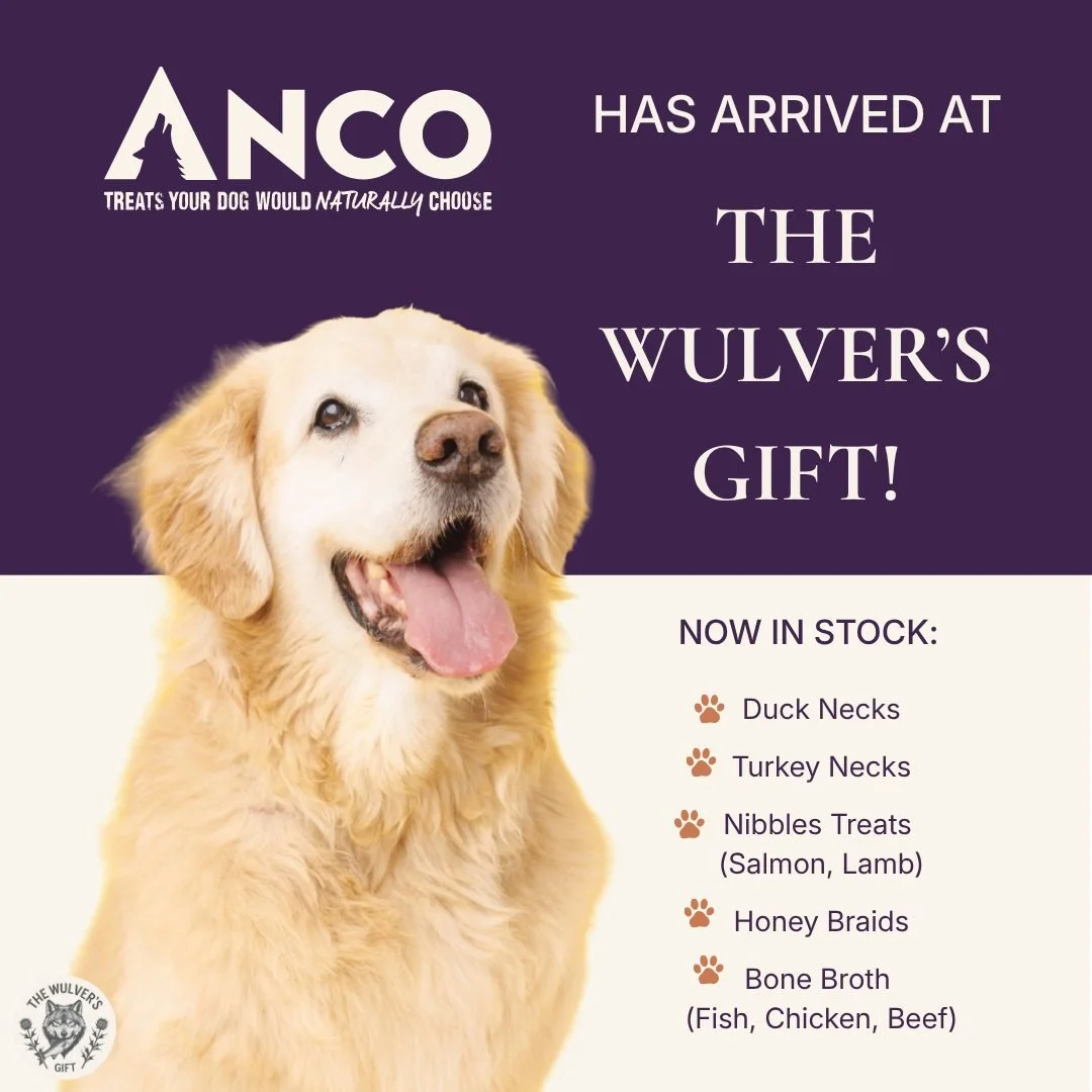 A selection of Anco treats have landed at The Wulver&rsquo;s Gift! 🛒🐶

100% natural goodness to keep tails wagging and support your pup's health. 

Spoil your pup today! Click the product tags on the image to grab yours👇🏻

#TheWulversGift #Natura