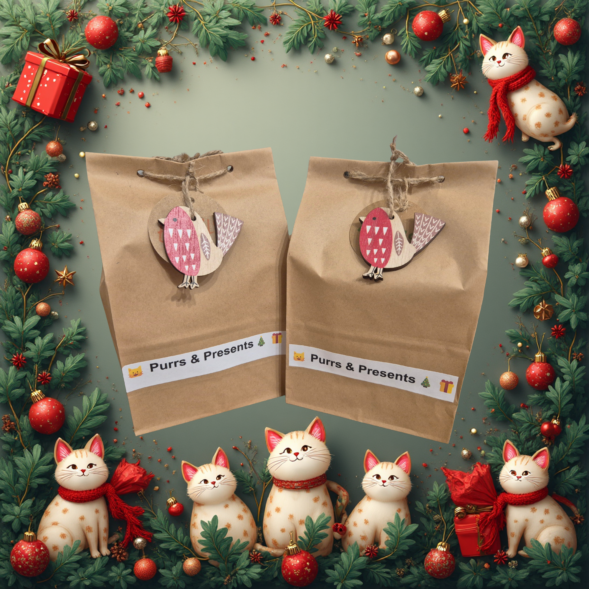 Purrs & Presents Xmas Selection Bag for Cats