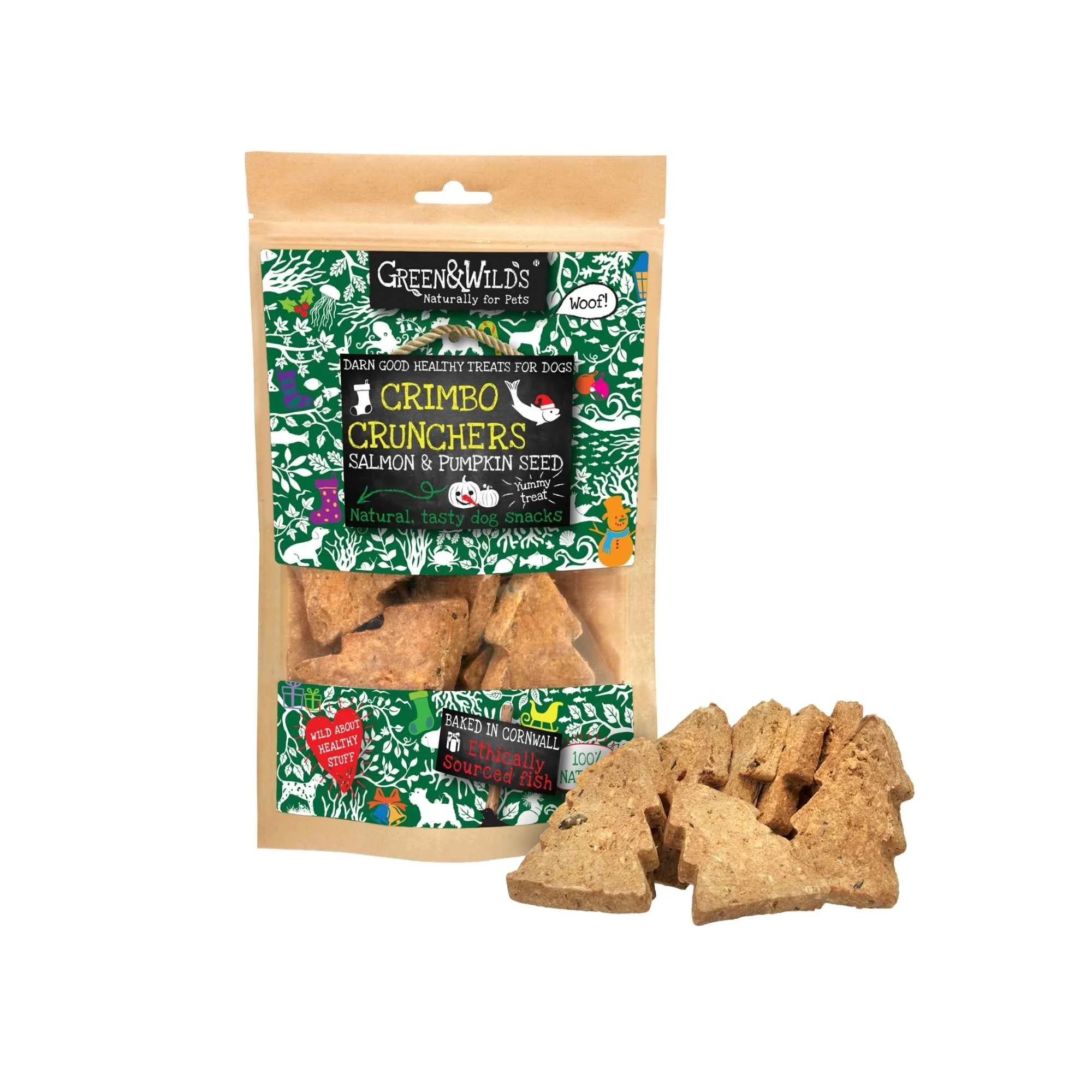 Green & Wild's Crimbo Crunchers with Salmon & Pumpkin Dog Treats