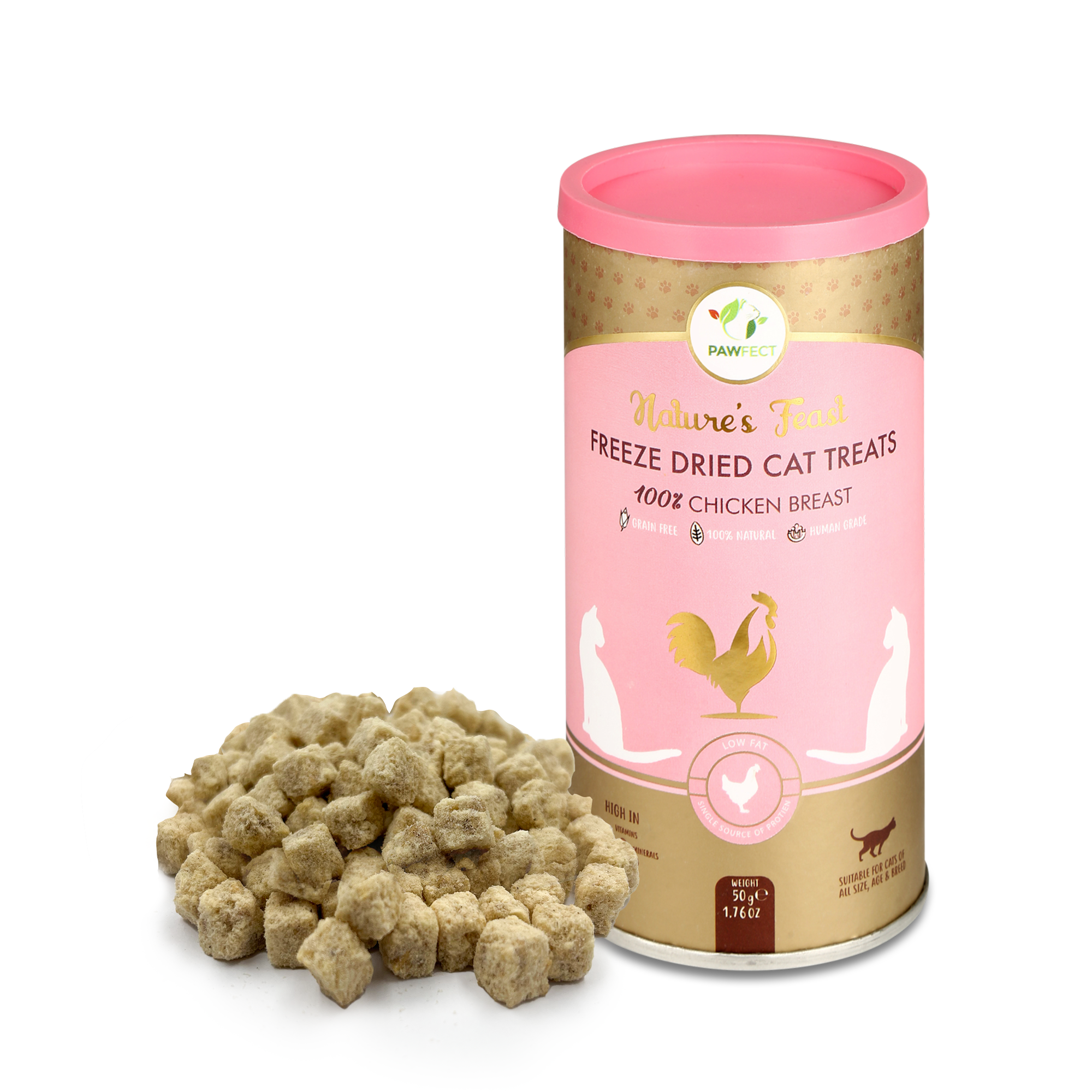 Freeze-Dried Chicken Breast Treats for Cats