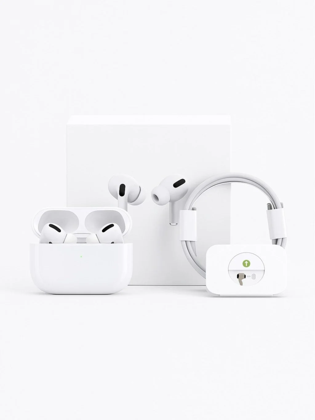 Vendu avec : 2 écouteurs sans fil Boitier de charge magnétique Embouts en silicone (3 tailles) Câble de charge USB-C