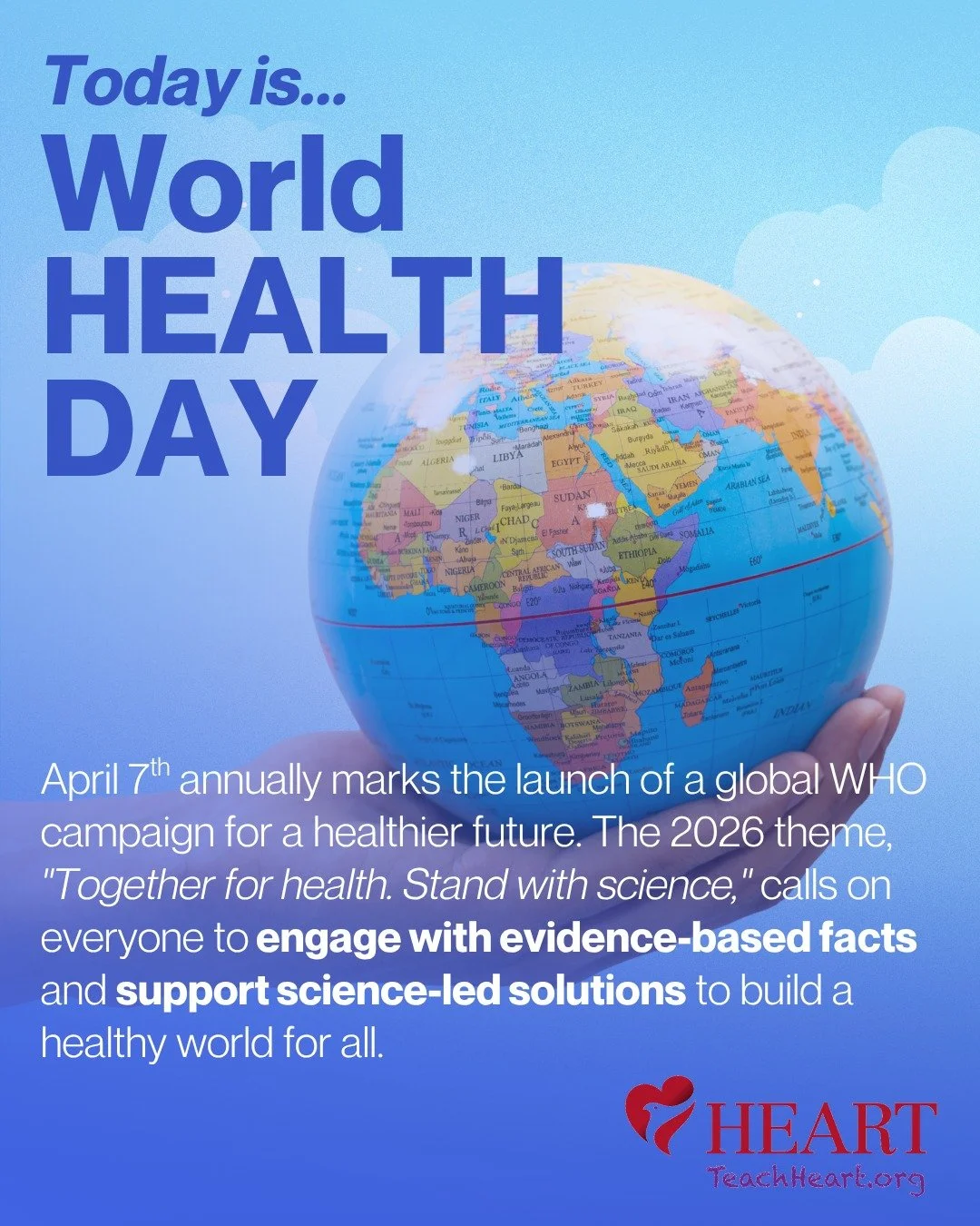 This World Health Day, let&rsquo;s stand with science. A healthier future depends on collaboration, evidence, and facts to build a healthier world for people, animals, and the planet. 🌍✨
#WorldHealthDay #StandWithScience #OneHealth #GlobalHealth