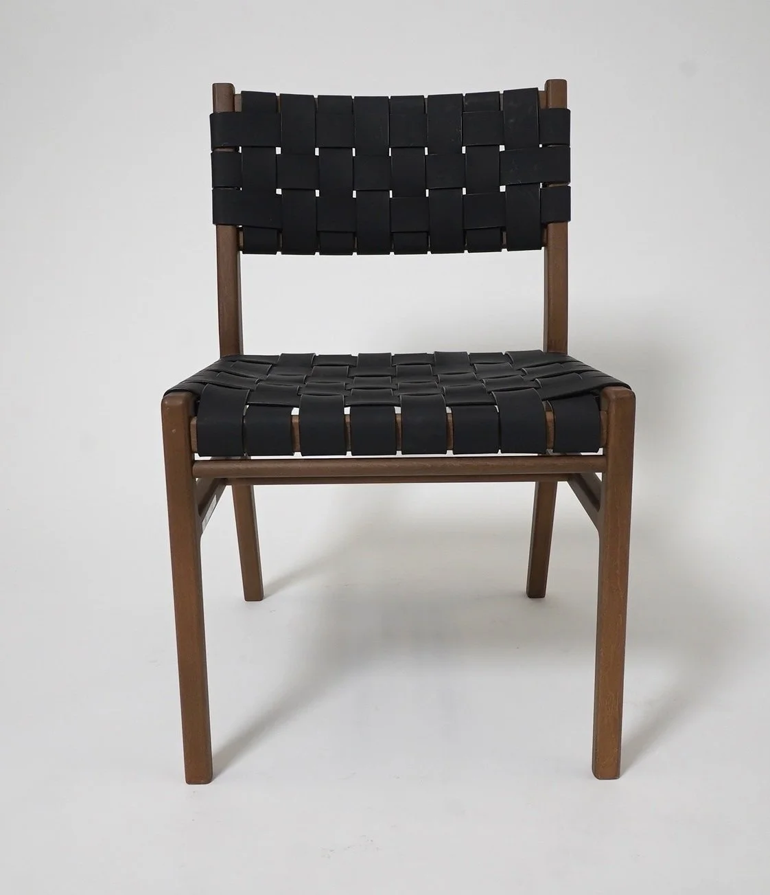 Black Woven Leather Chair, $75, H32" x W18" x D20", 7 Total