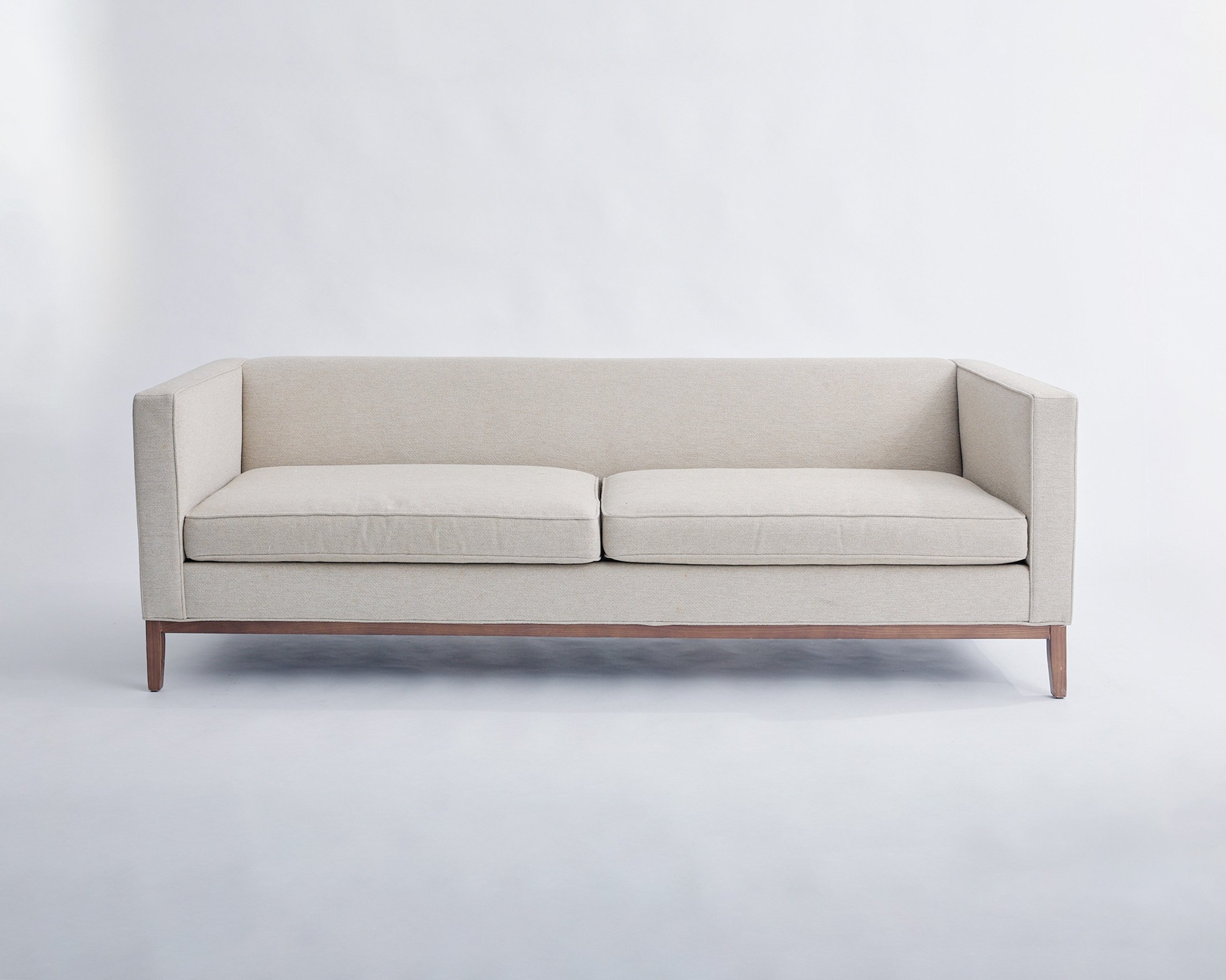 TAN SOFA, $200, H28" X W84" X D32", Single