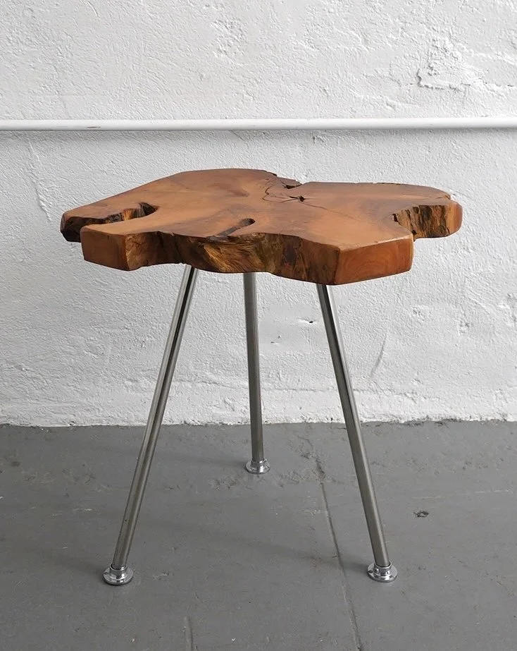 Live Edge Tripod Side Table, $55, H19.5" x W17" x D15.5", Single