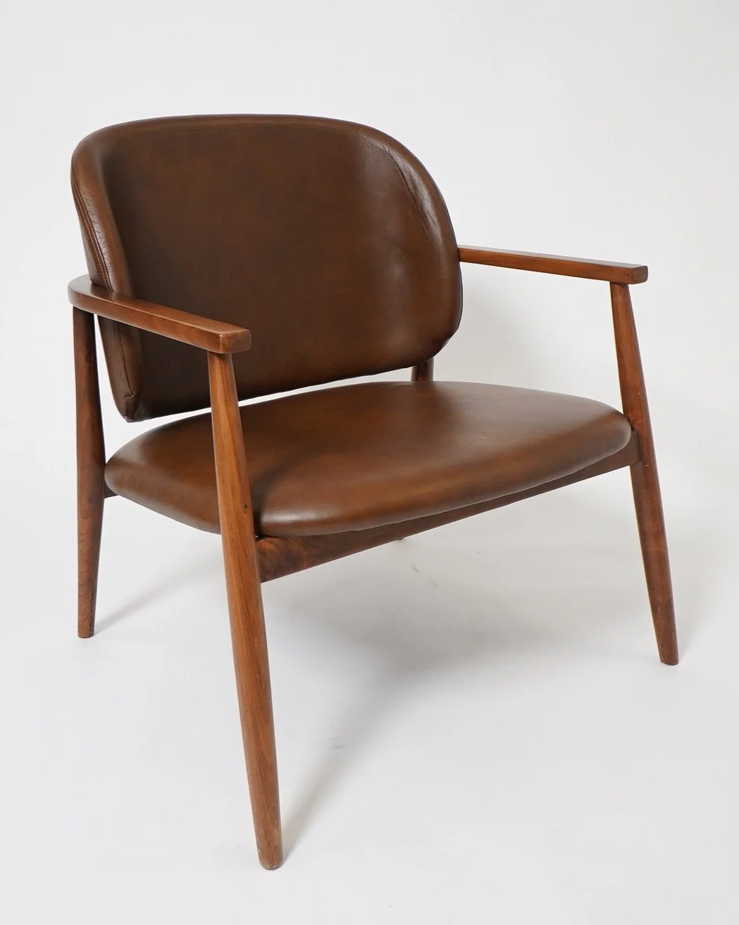 Brown Leather Armchair, $150, H32" x W29" x D24"