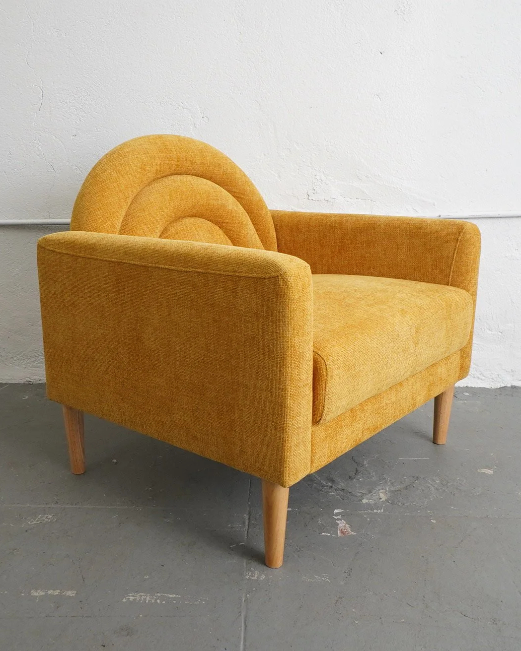 Gold Accent Chair, $100, H31" x W32" x D27"