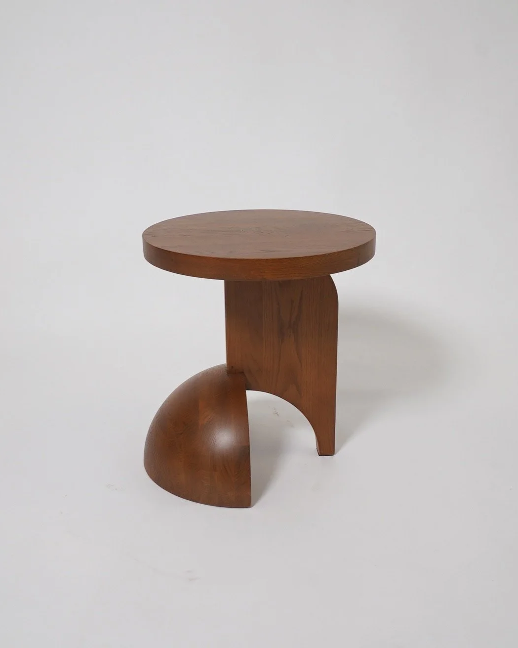 Sculptural Walnut Side Table, $85, H17" x W16"  x D16", 2 Total