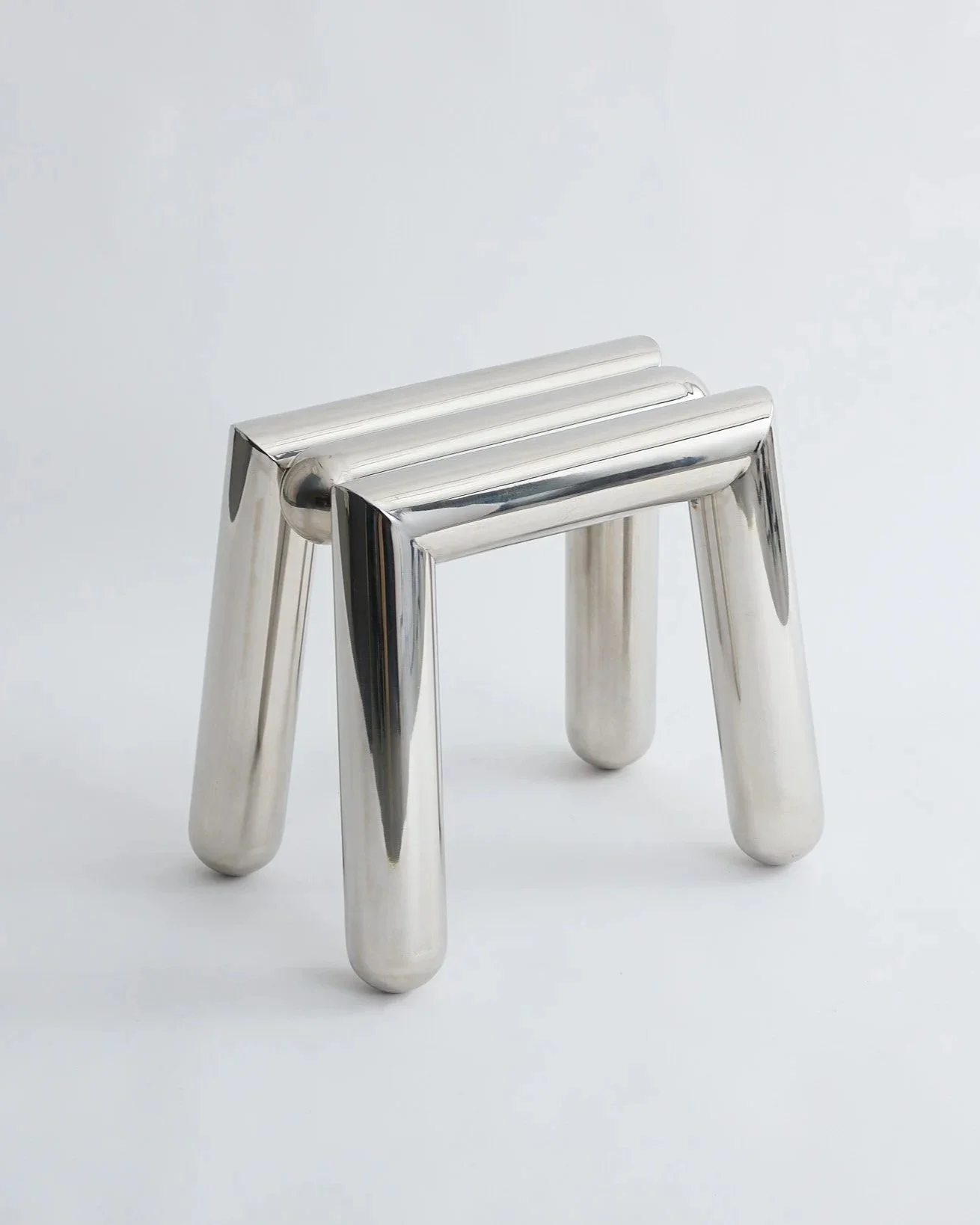 Koons Chrome Stool, $115, H18" x W18" x D13", Single