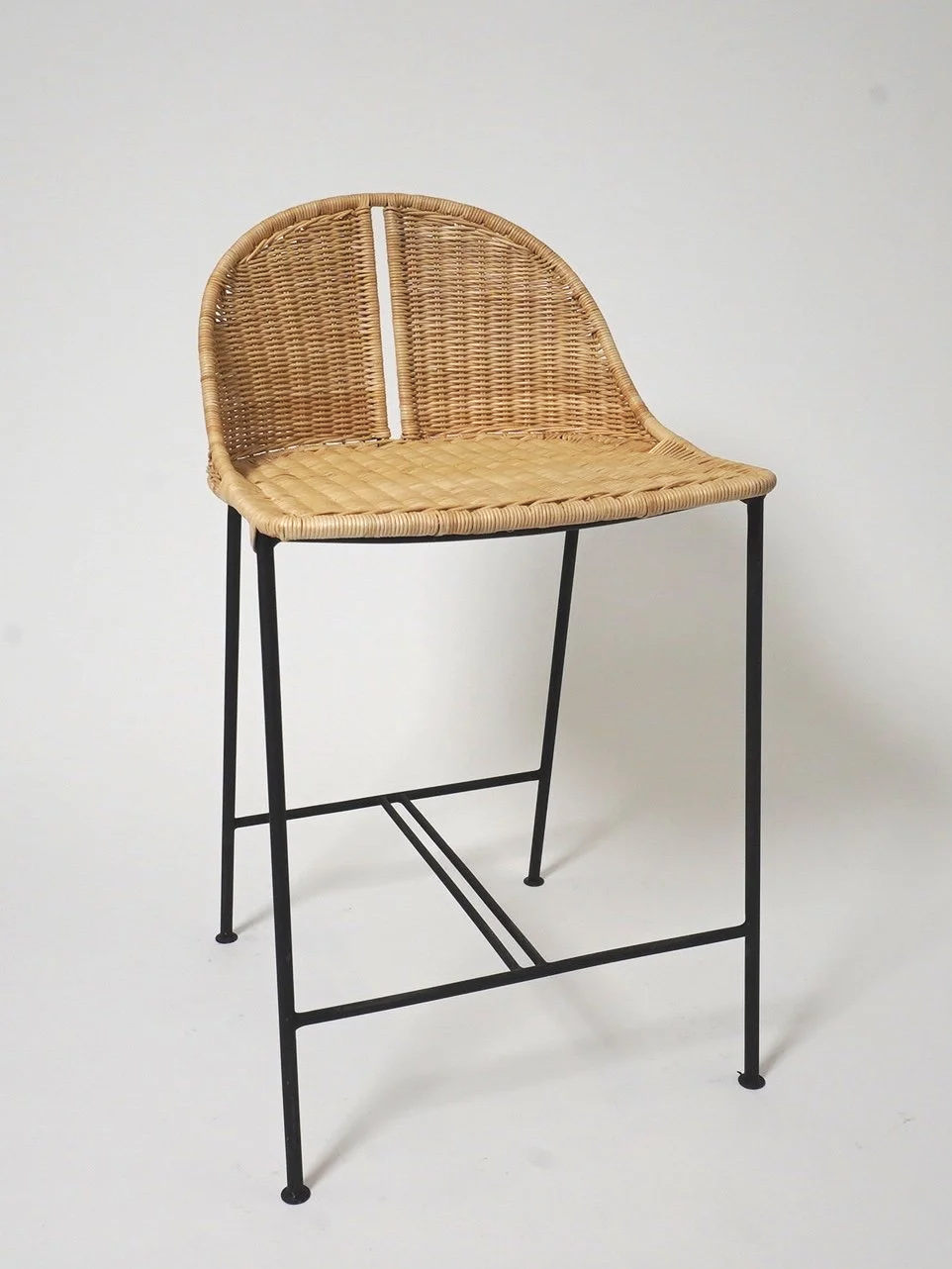 Rattan Bar Stool, $90, H: 33" x W18" x D19", 3 Total