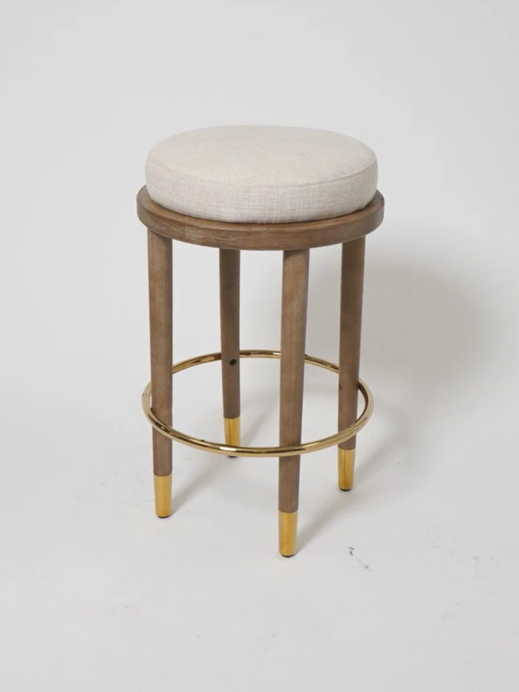 Cream Upholstered Counter Stool, $55, H26" x W14" x D14", 2 Total